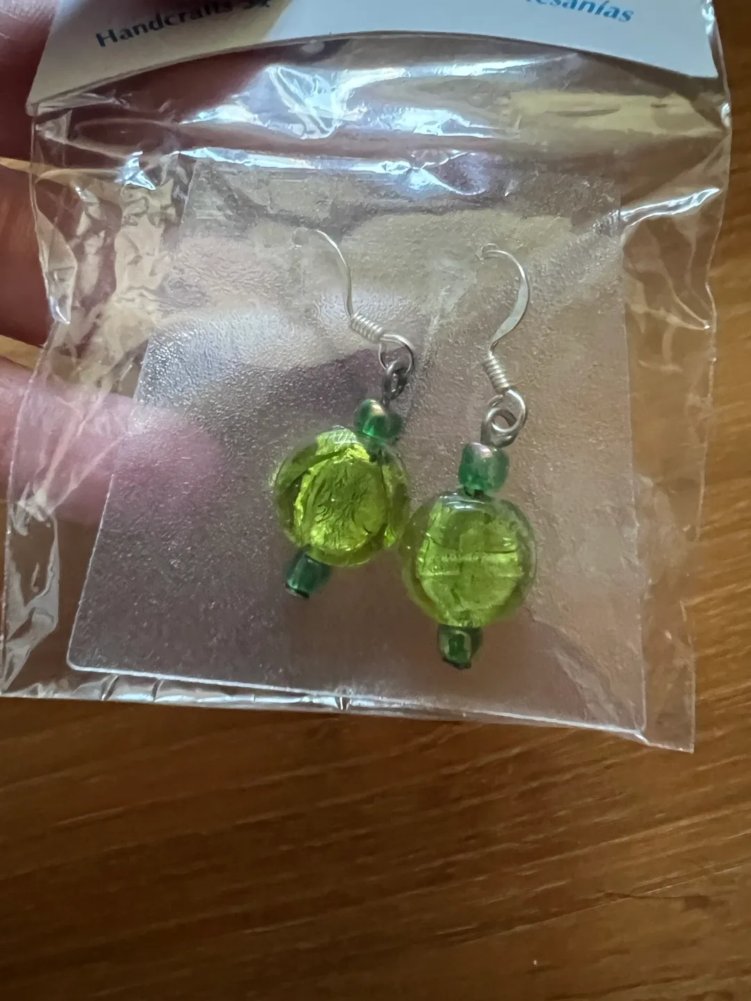Calypso Green Bead Drop Earrings, New image indicator(4)