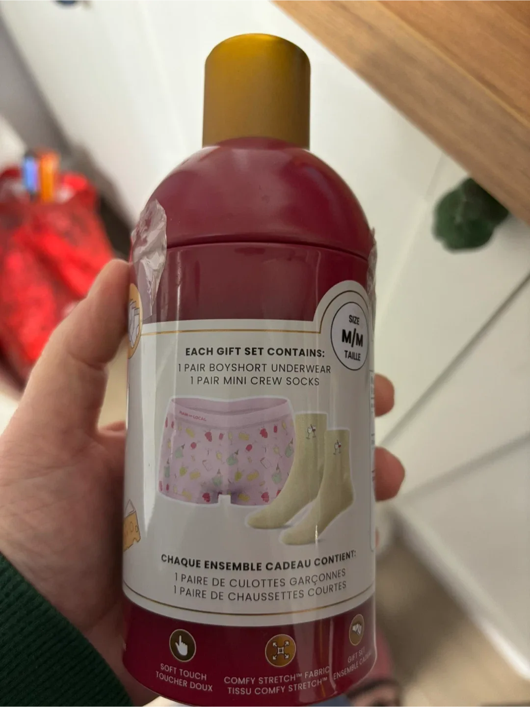 Wine & Cheese Underwear & Sock Gift Set - M/M image indicator(2)