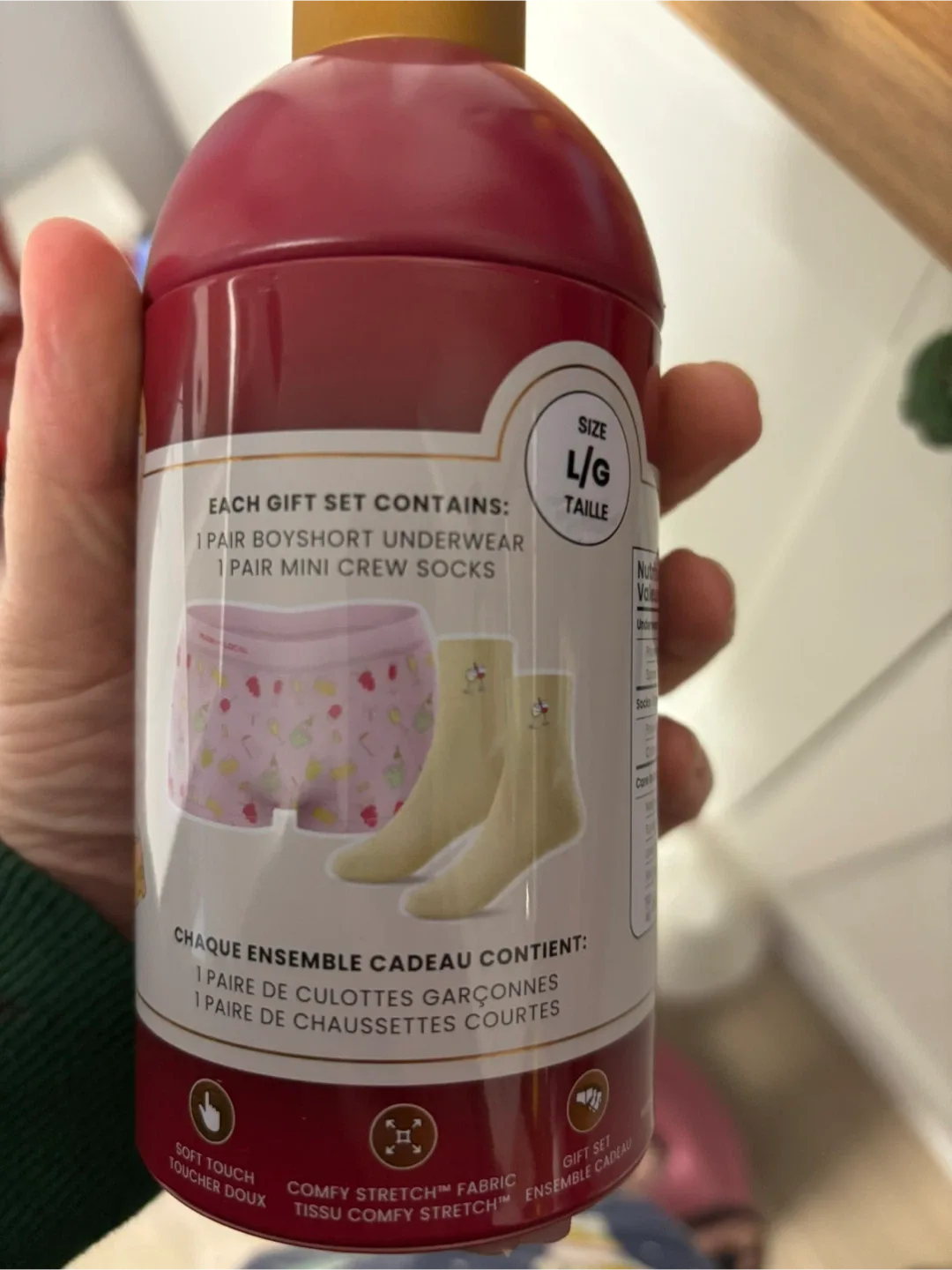 Wine & Cheese Underwear & Sock Gift Set - L/G image indicator(2)