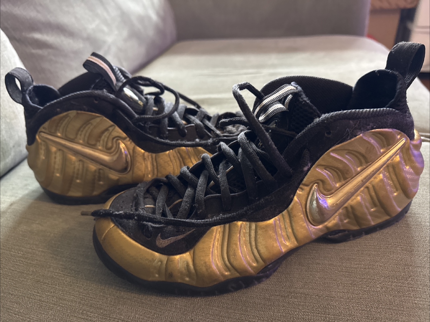 Nike Air Foamposite One Gold/Black size 9 US - photo 5