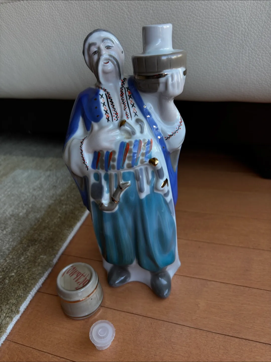 Vintage Ukrainian Figurine with Barrel thumbnail