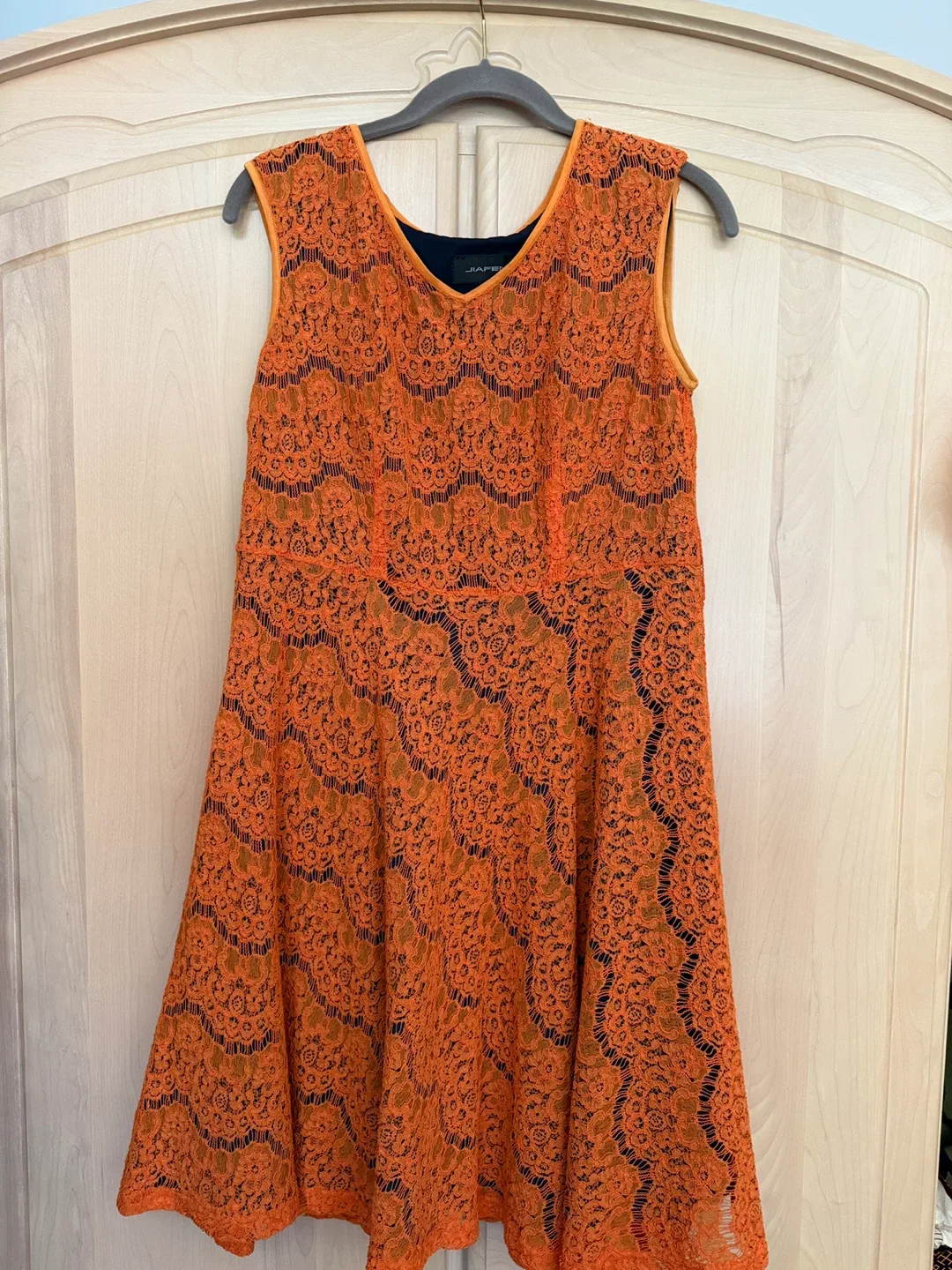 Jaifen Orange Lace Dress size 42 thumbnail
