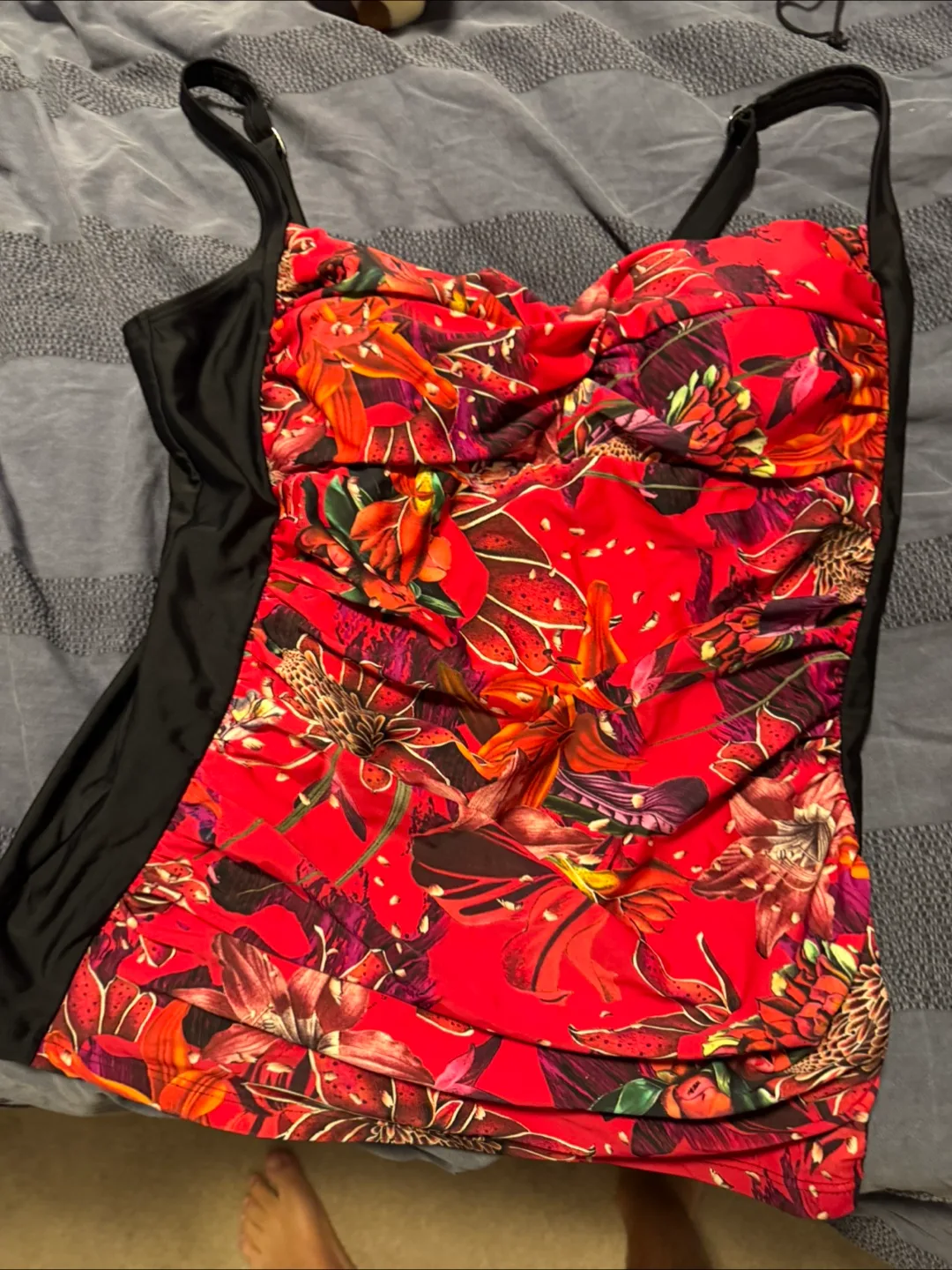 Floral One-Piece Swimsuit - Size xl image indicator(3)