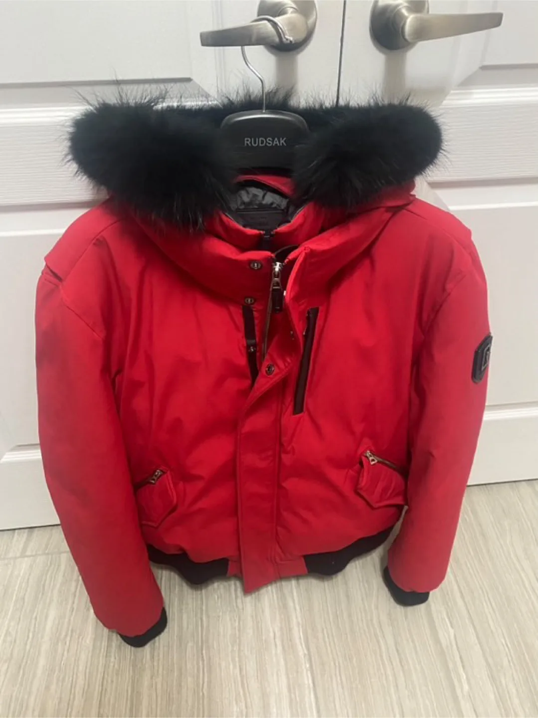 Rudsak Down Bomber Jacket, Red XL ( MENS) thumbnail