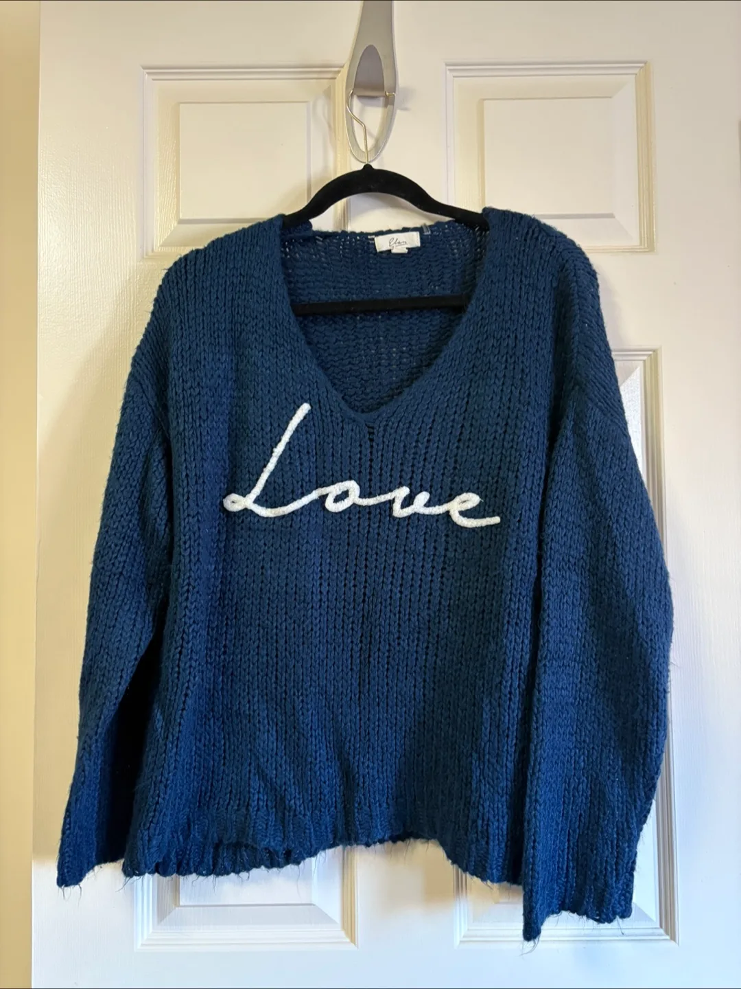 Elan Navy Blue Love Knit Sweater - Sz M image indicator(3)