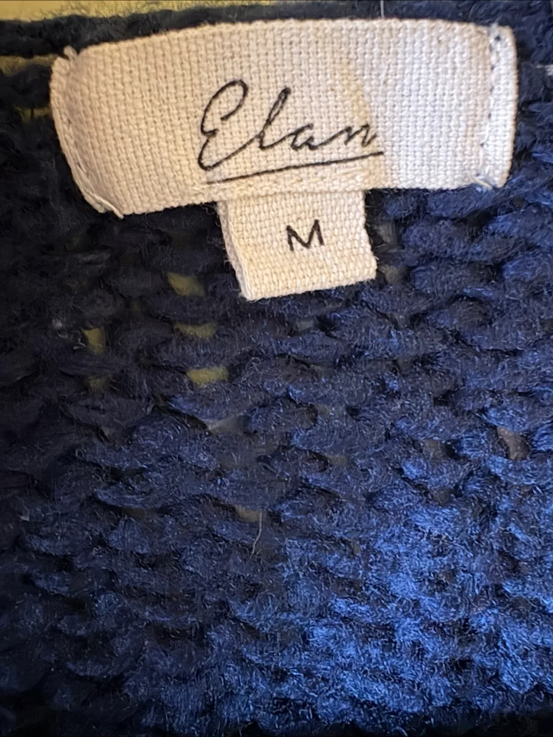Elan Navy Blue Love Knit Sweater - Sz M image indicator(6)