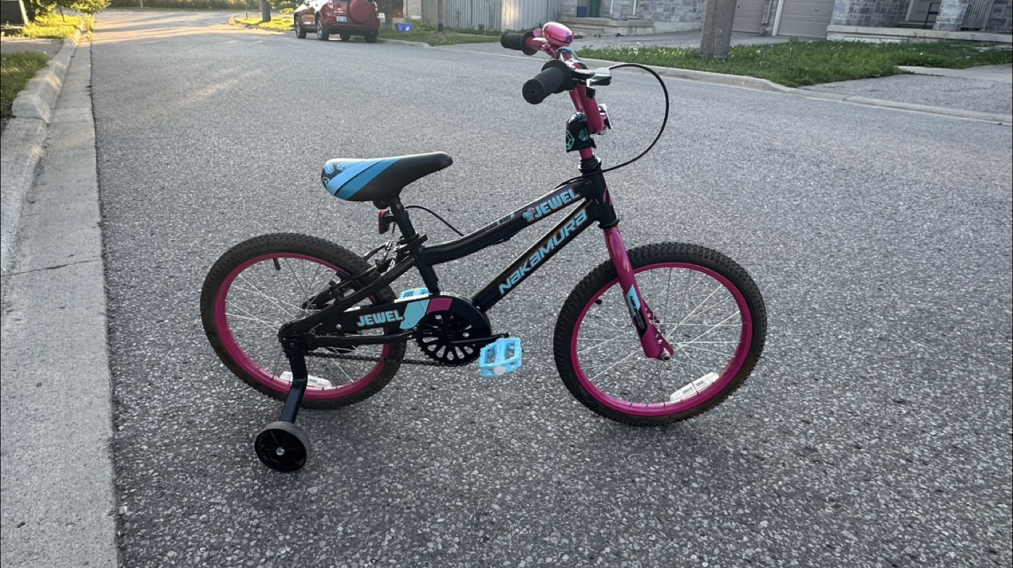 Nakamura 18” Jewel Kids Bike - Pink & Black