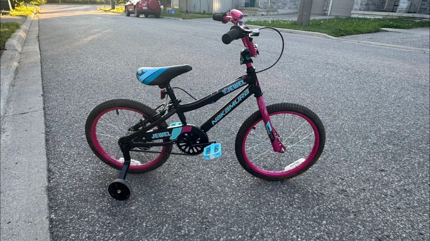 Nakamura 18” Jewel Kids Bike - Pink & Black thumbnail