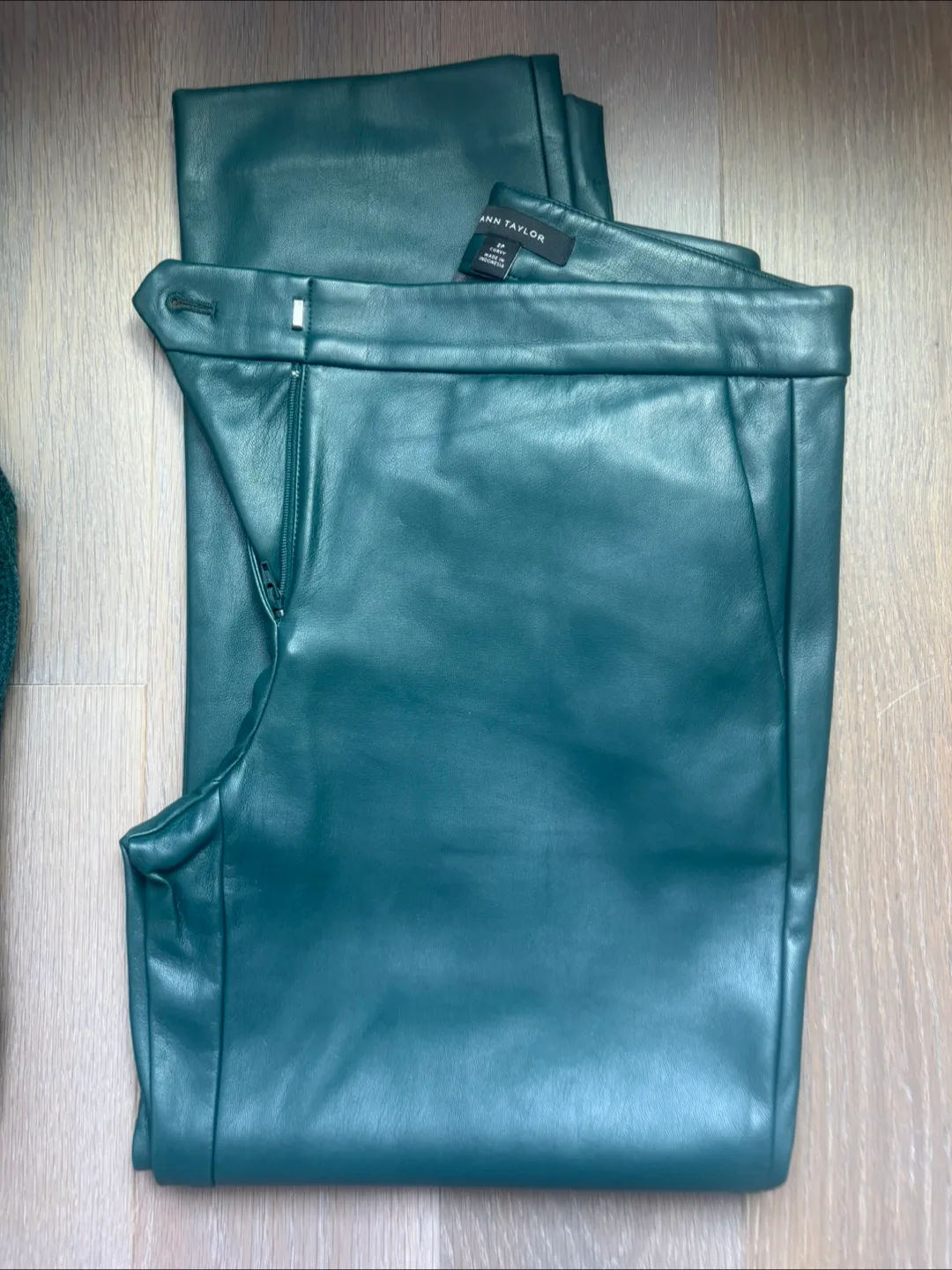 Ann Taylor Faux Leather Pants, Size 2P thumbnail