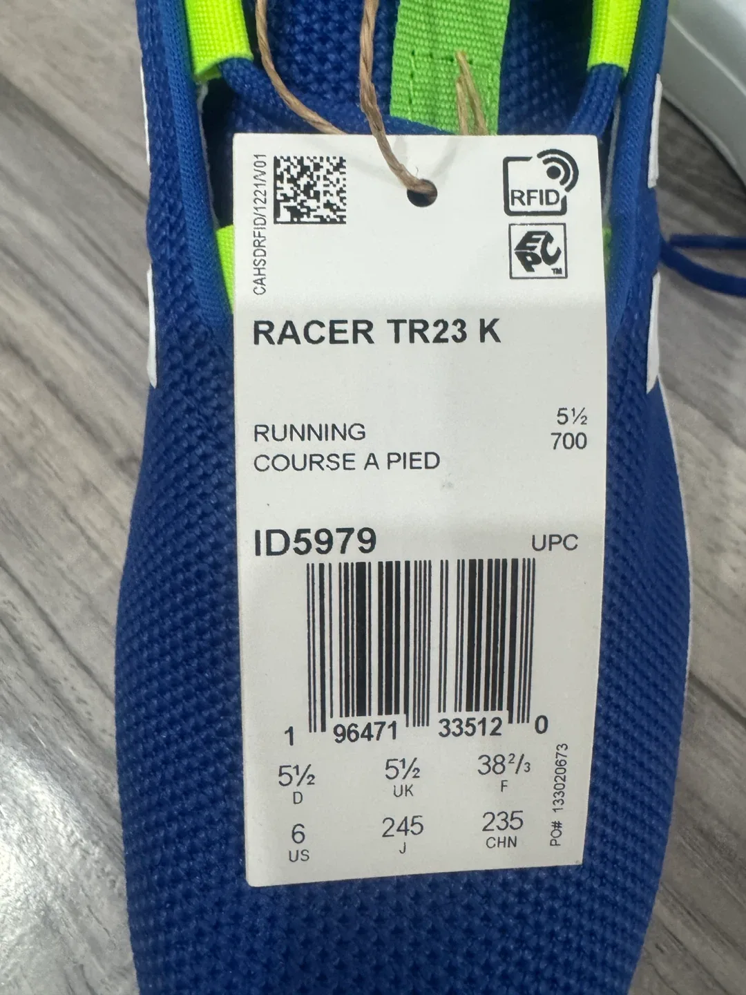 Adidas Racer TR23 K Kids Shoes Size 6 image indicator(6)