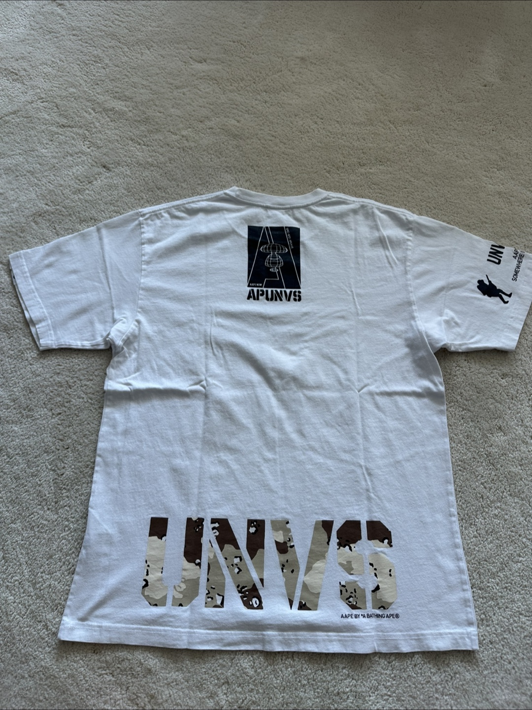 AAPE by A Bathing Ape White T-Shirt, Size S - photo 2
