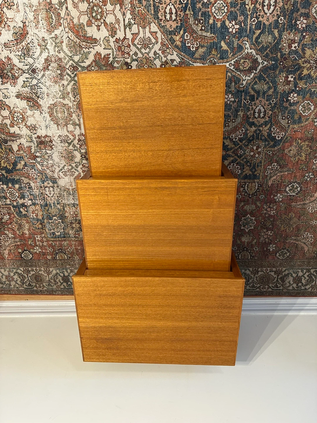 Mid-century teak, nesting tables - photo 4