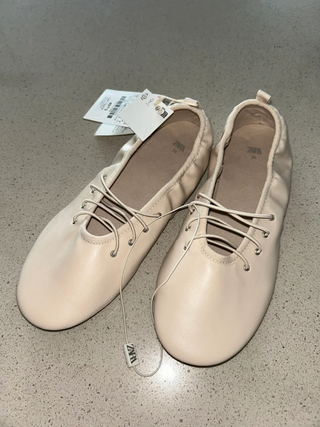 Zara Ballet Flats - Size 2 1/2 (US) image indicator(2)
