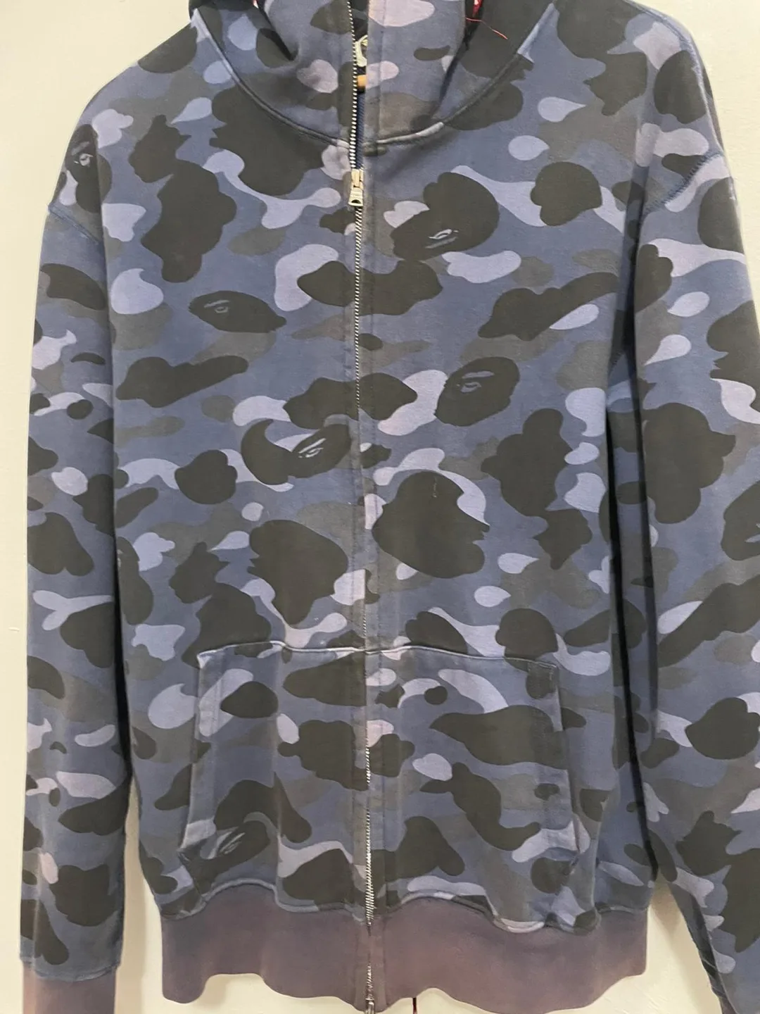 BAPE Blue Camo Full Zip Hoodie image indicator(3)