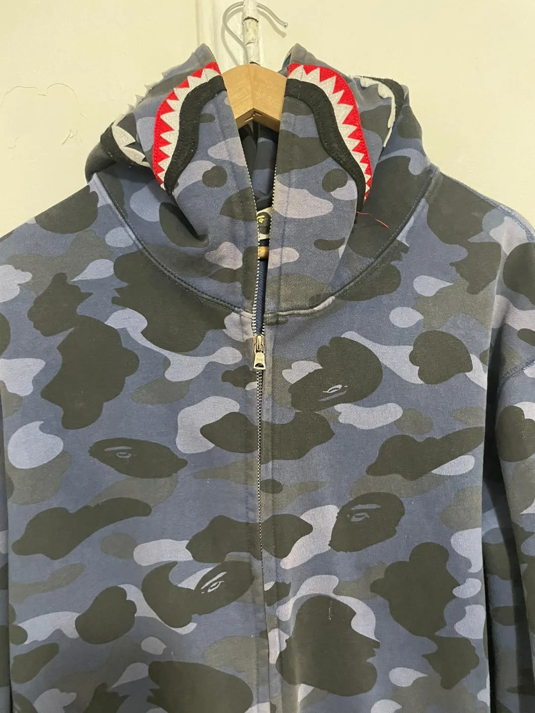 BAPE Blue Camo Full Zip Hoodie image indicator(4)