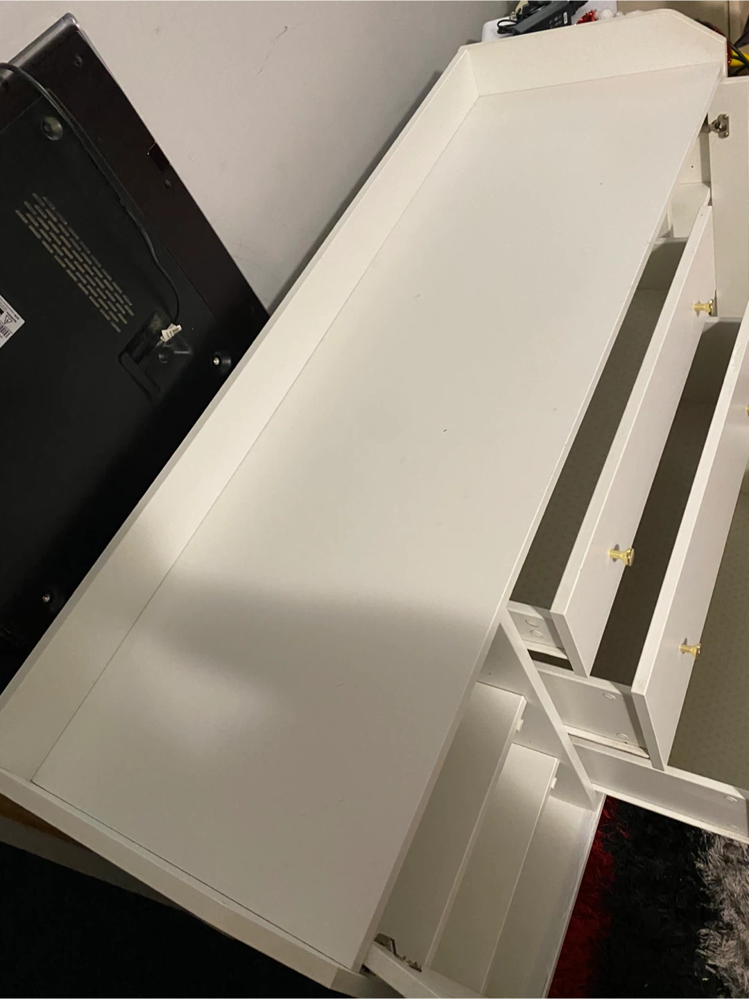 White Cabinet with Drawers and Shelves - photo 4