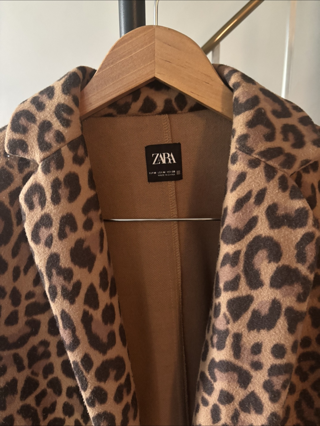 Zara Leopard Print Coat - Size M - photo 2