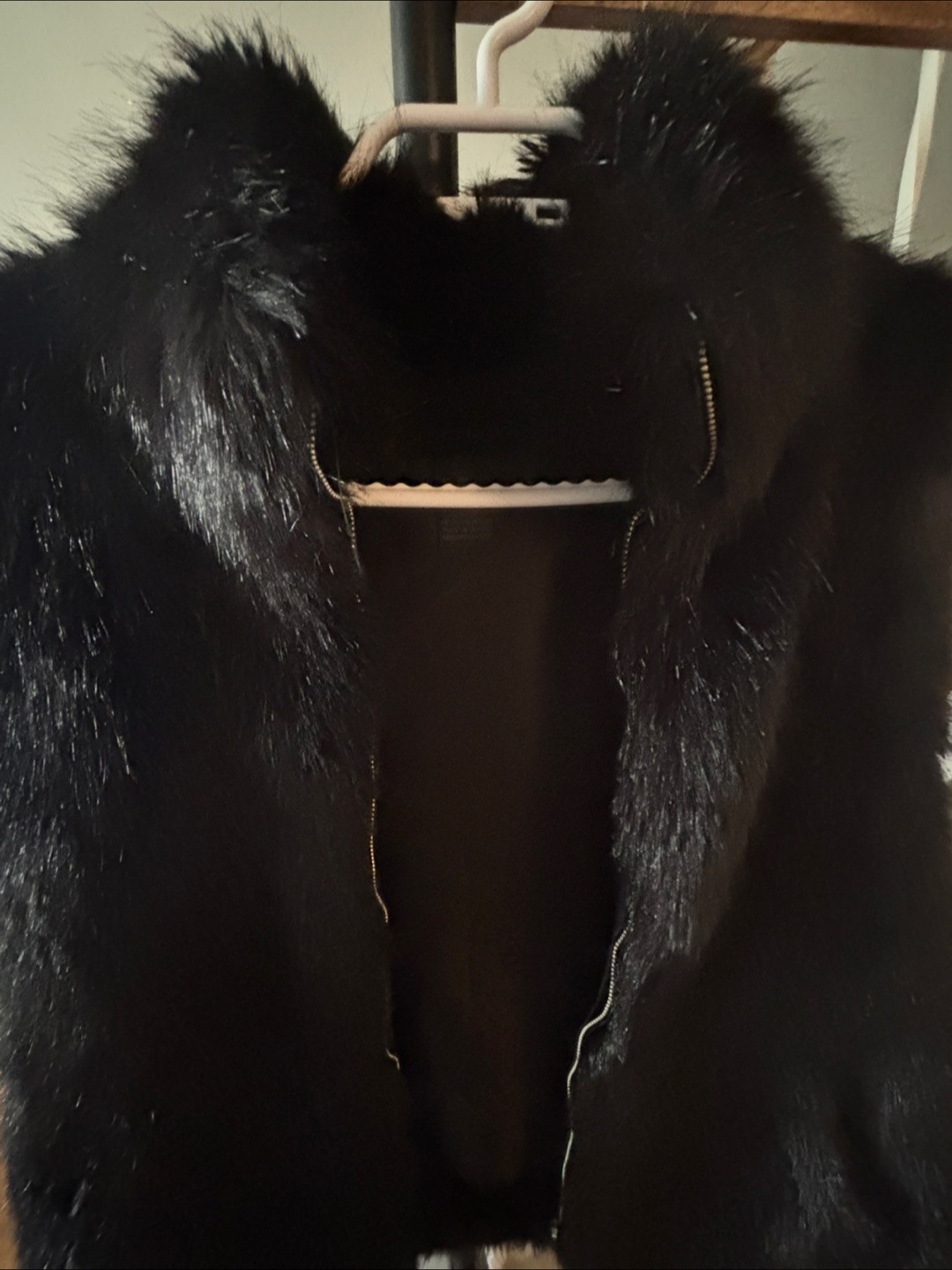 Black Faux Fur Vest Steve Madden - photo 2