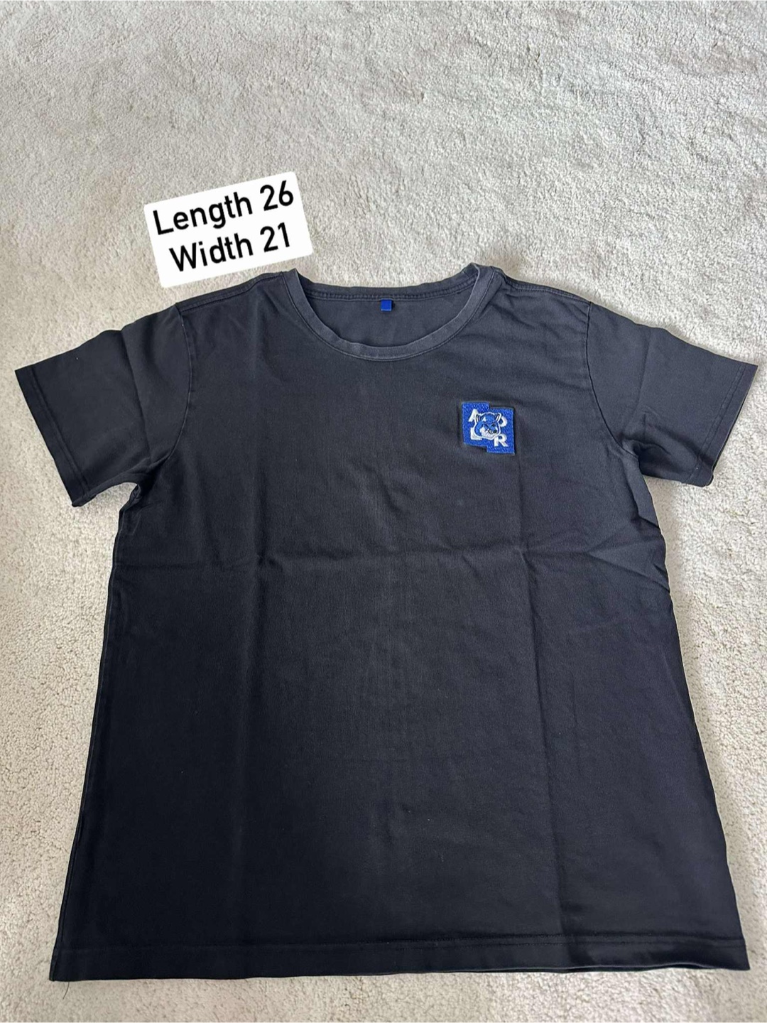 Off-White Black T-Shirt (Length 26, Width 21)