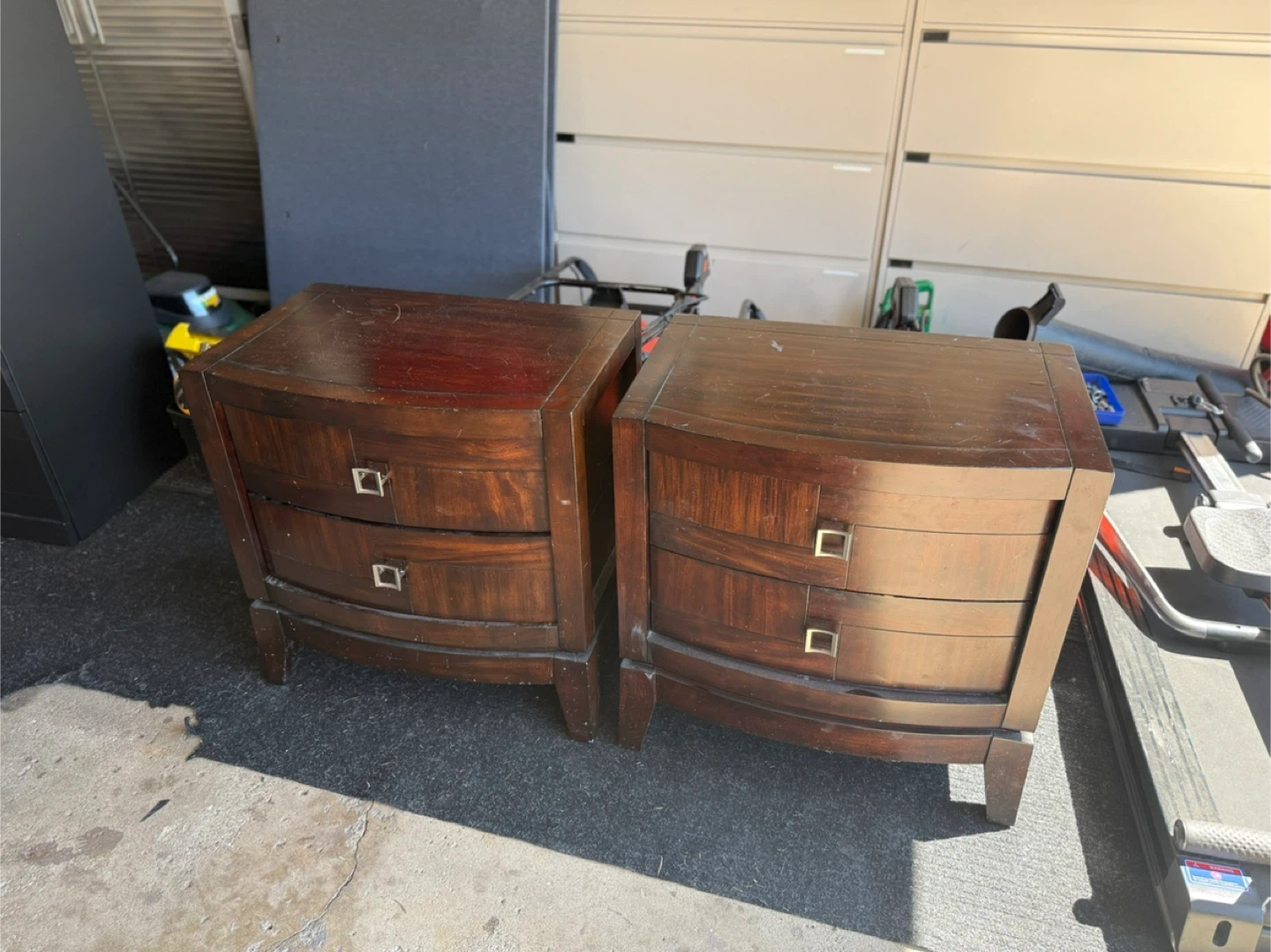 Pair of Wooden Nightstands