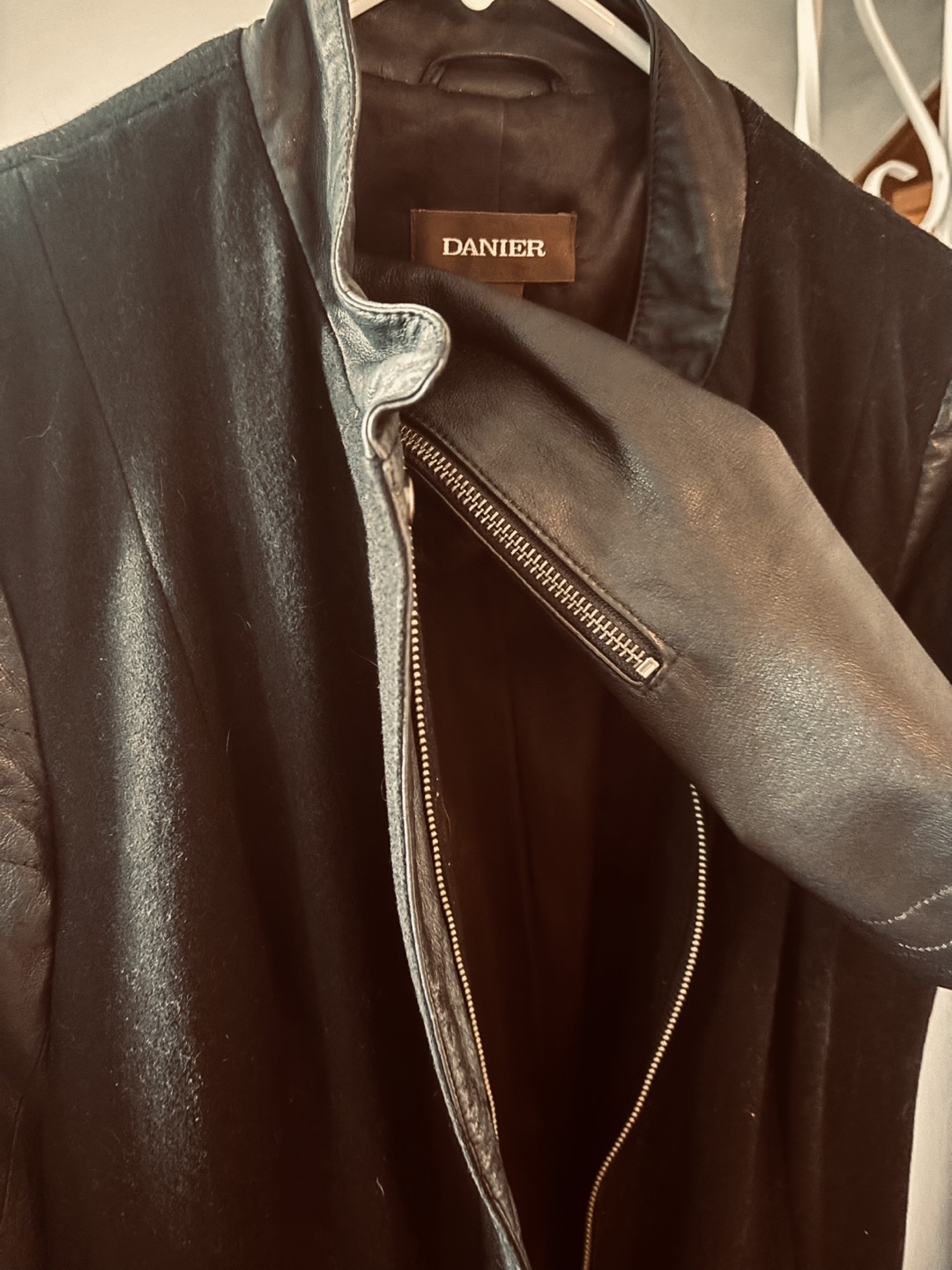 Danier Black Leather Jacket - Size XS - photo 2