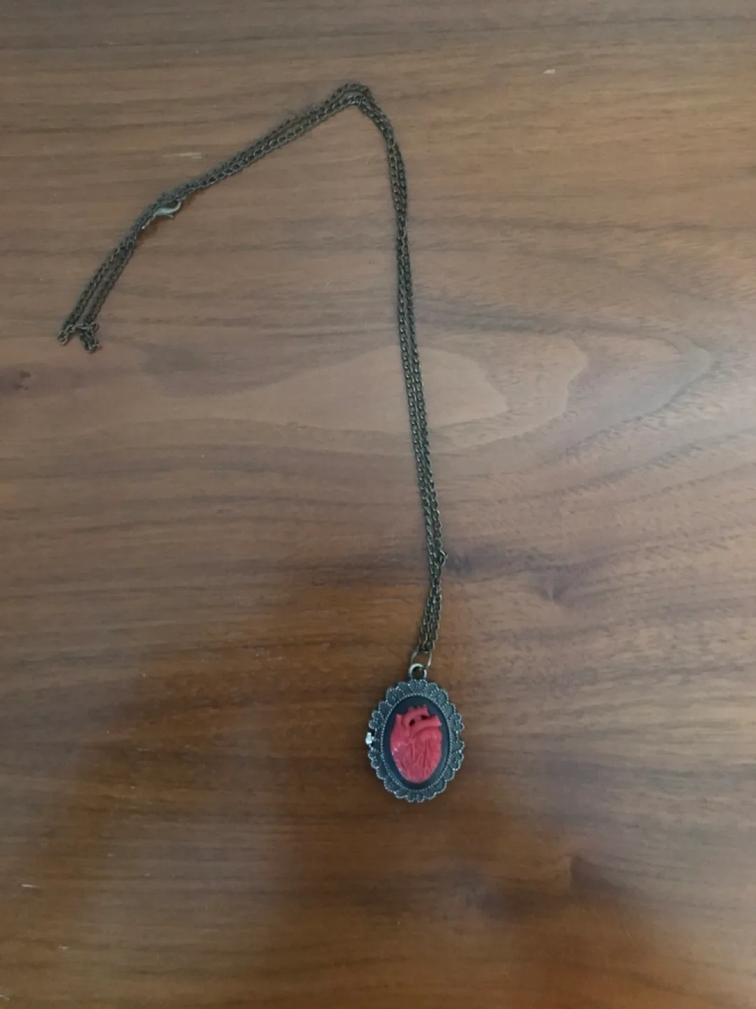 Heart cameo watch necklace thumbnail