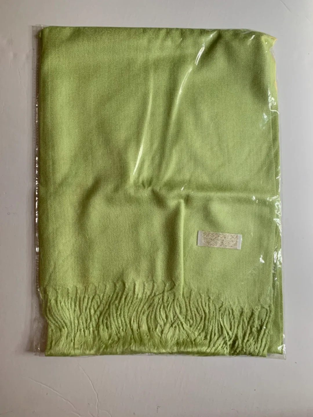 New Pashmina type Scarf - Light Green thumbnail