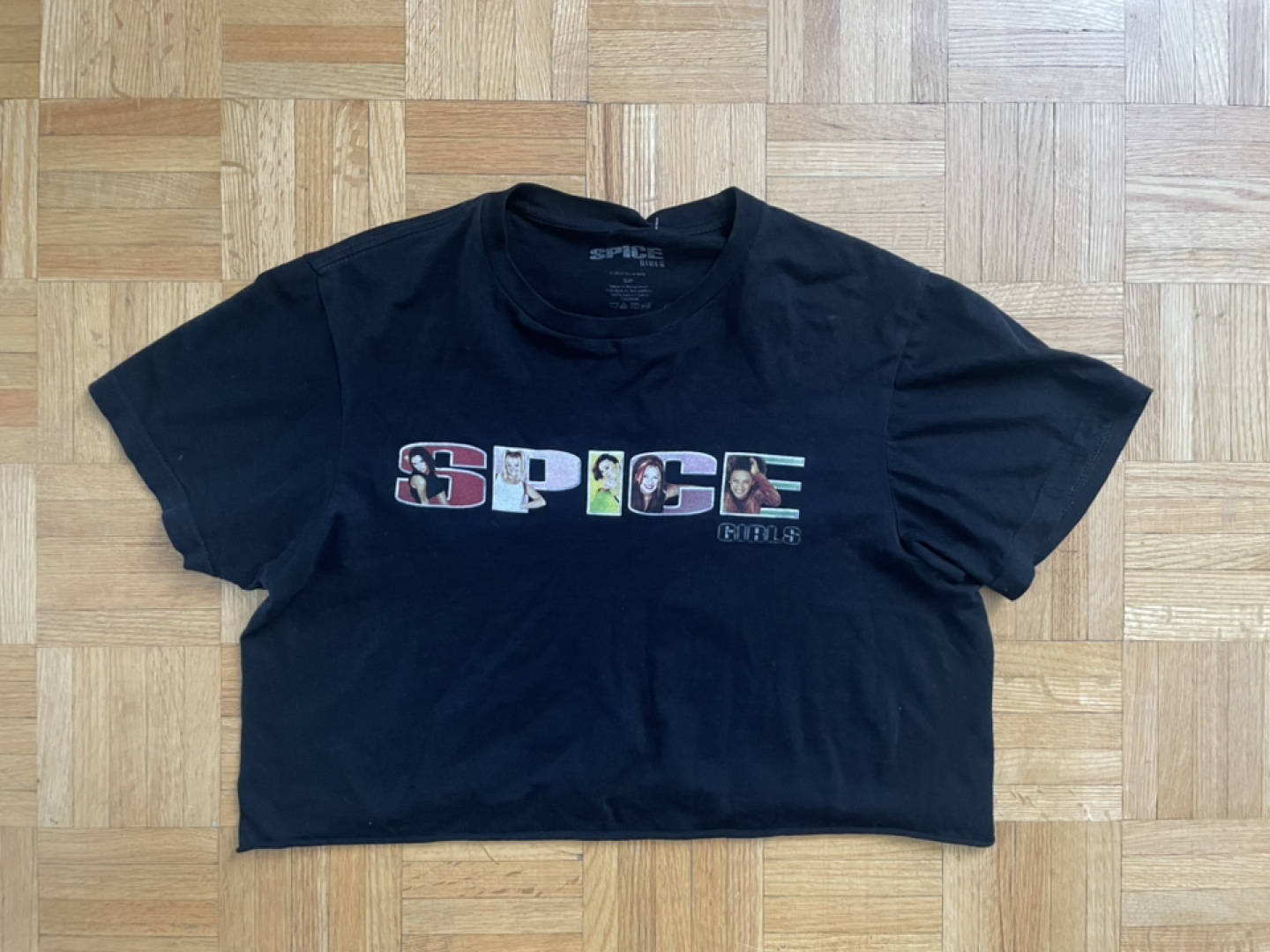 Spice Girls Black Crop Top - Size S