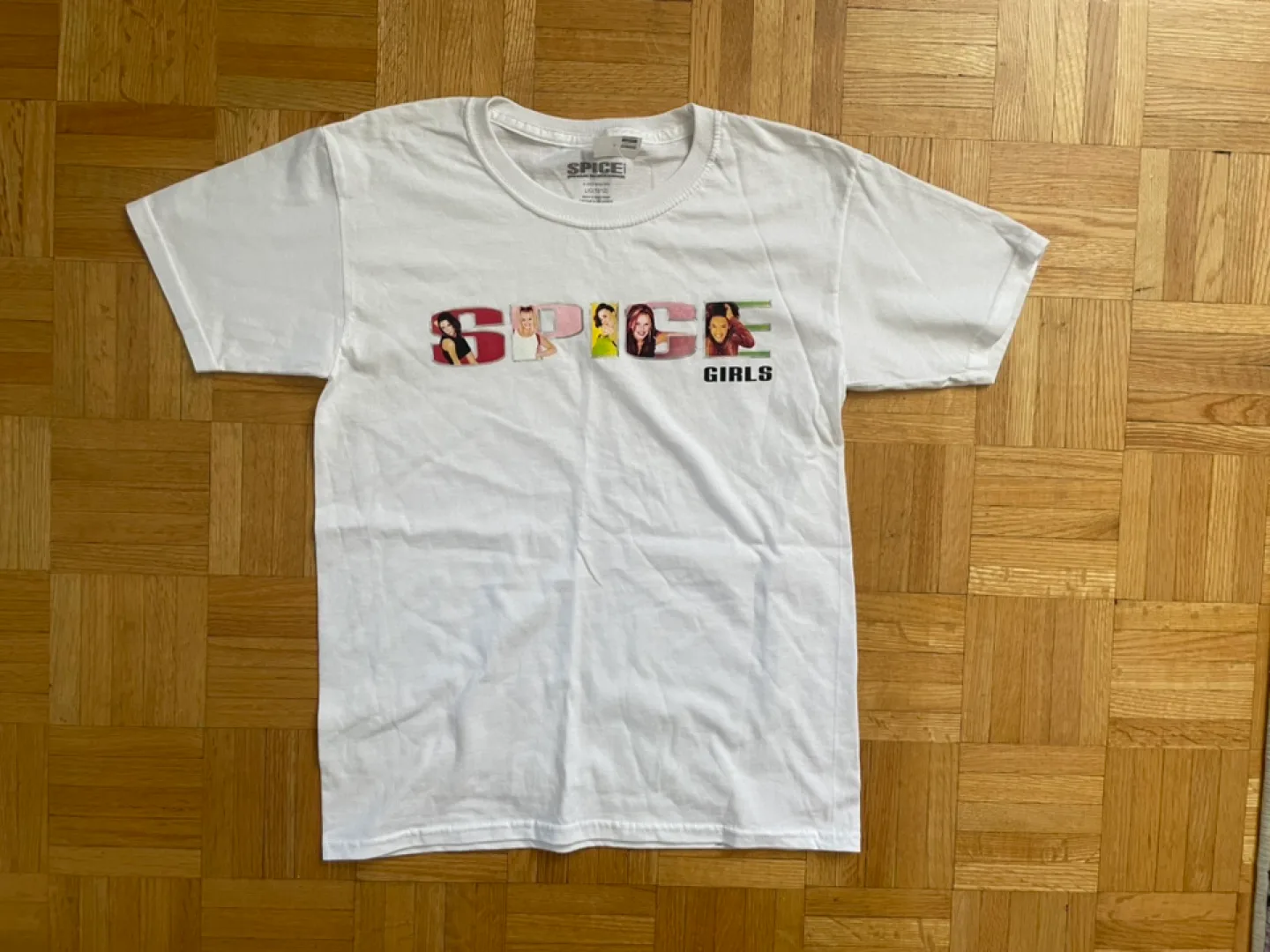 Spice Girls White T-Shirt, Size Large thumbnail