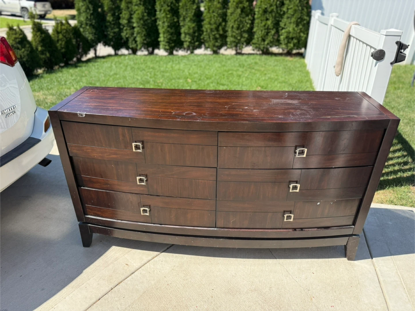 Dark Brown Wood Dresser