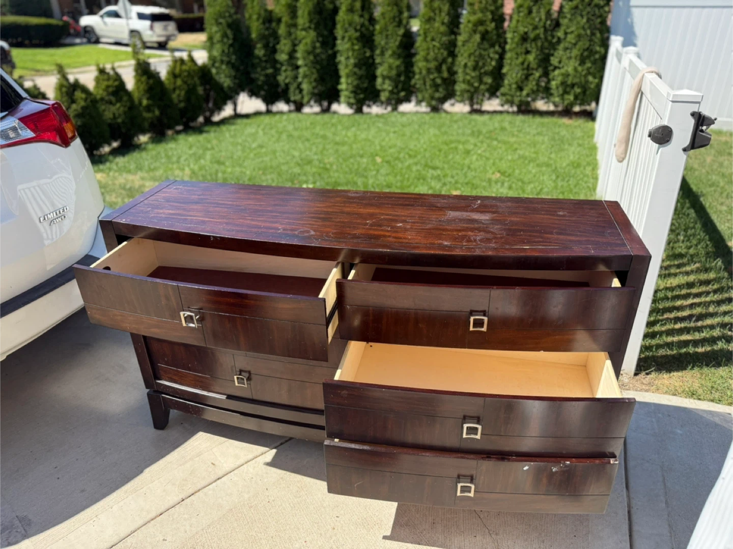 Dark Brown Wood Dresser - photo 3