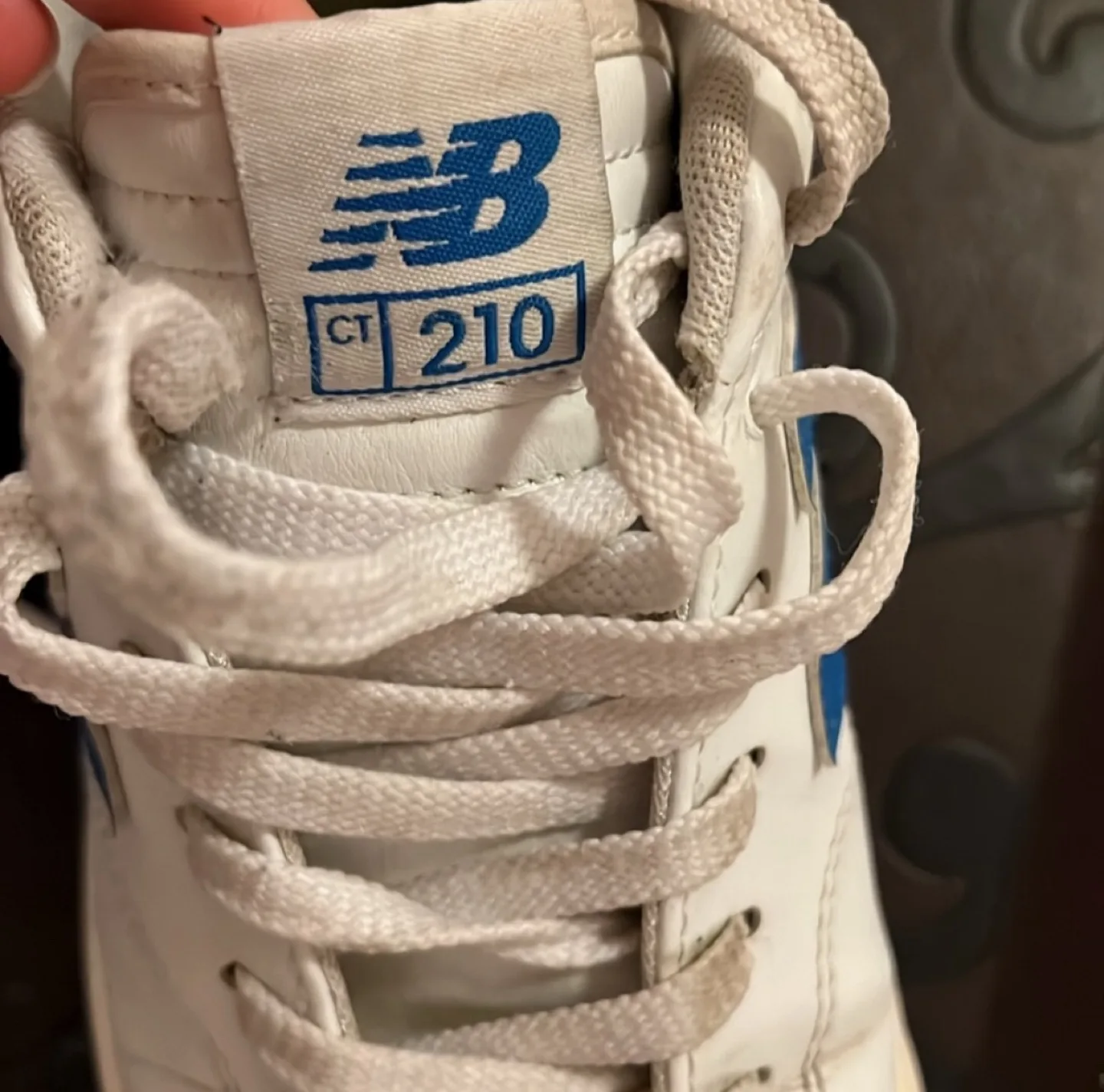 New Balance White & Blue Sneakers image indicator(6)