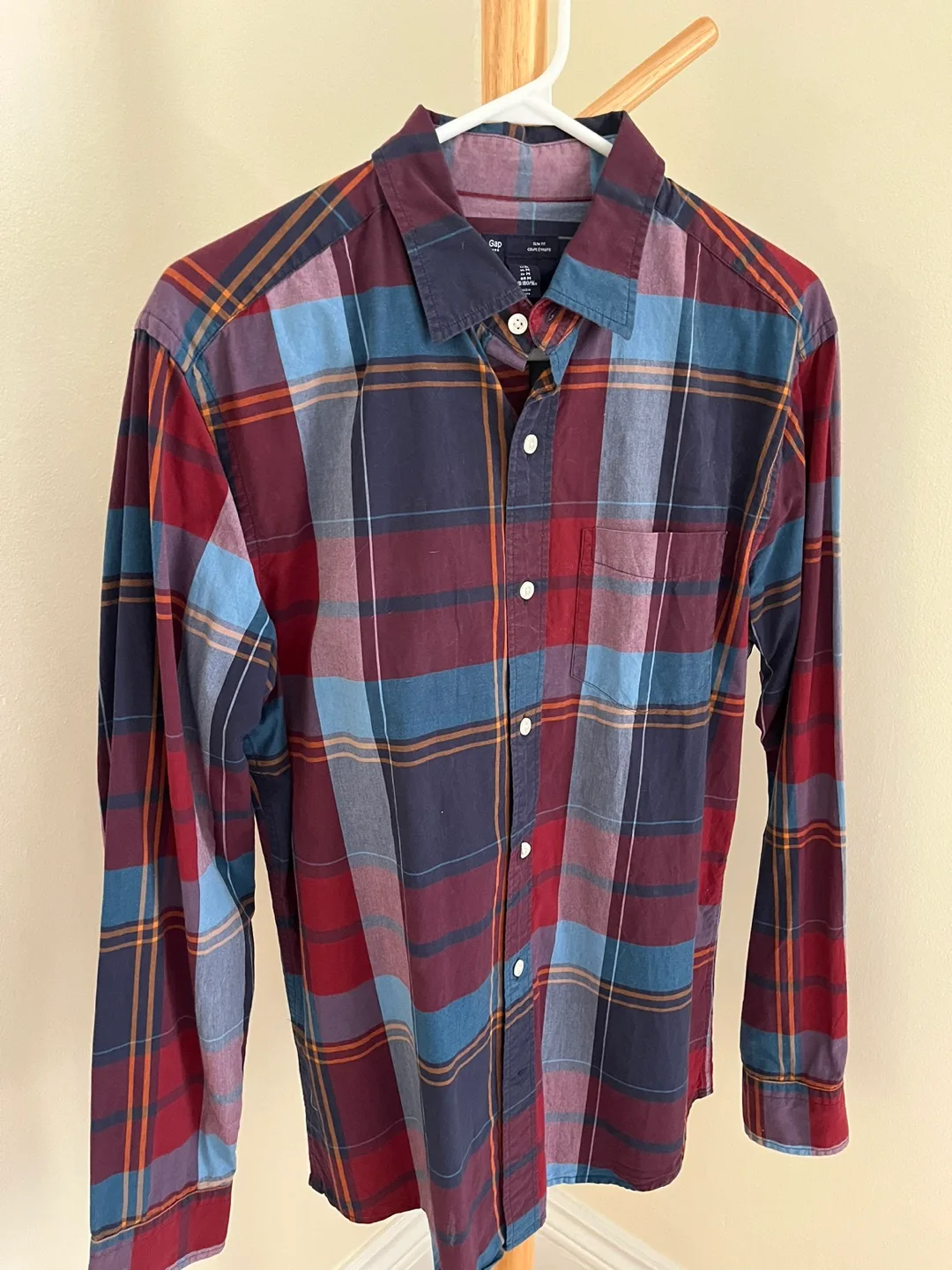 Gap Slim Fit Plaid Shirt - Size M image indicator(4)