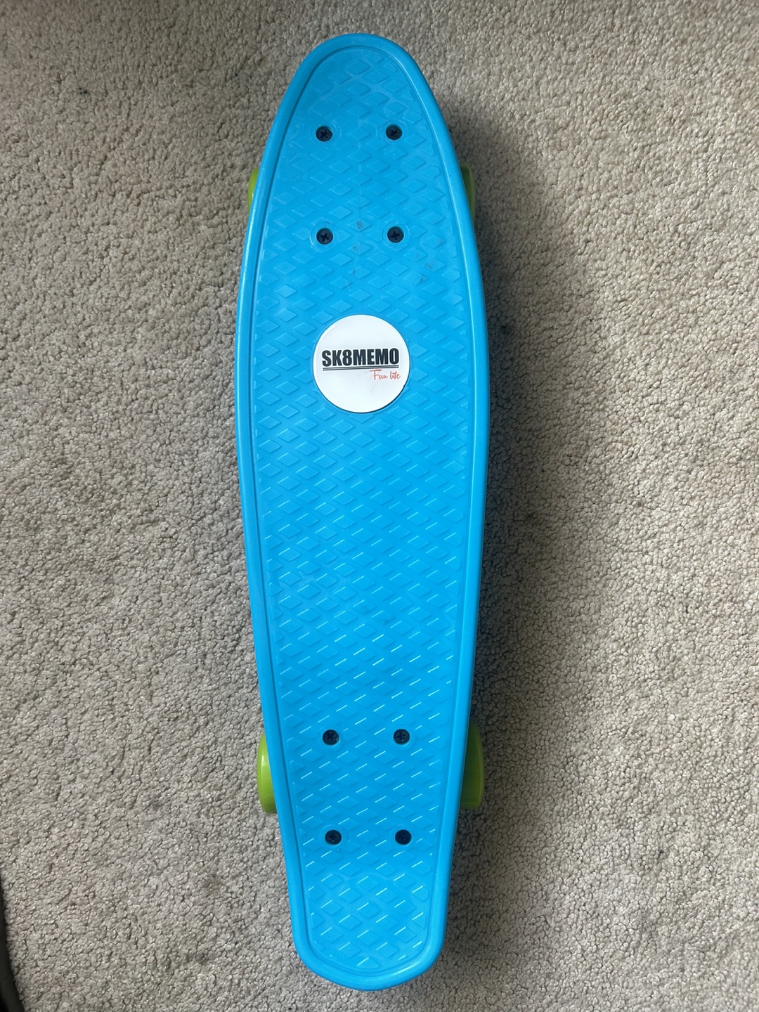 SK8MEMO Blue Skateboard