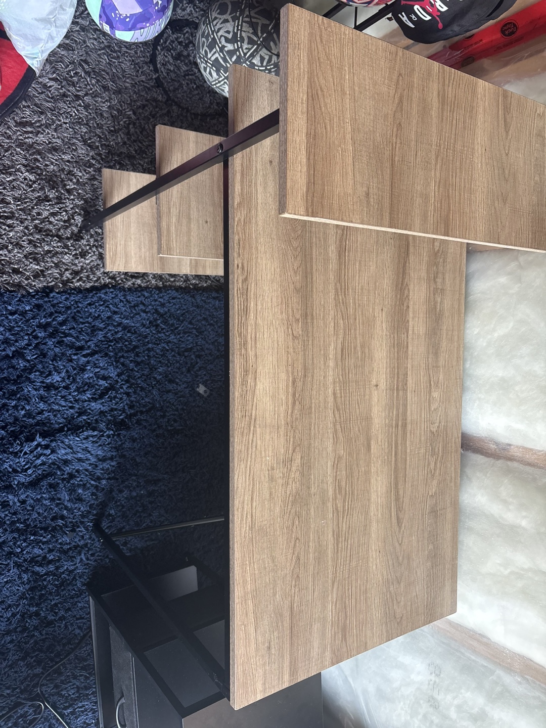 Wood & Metal Desk with Shelves - photo 2