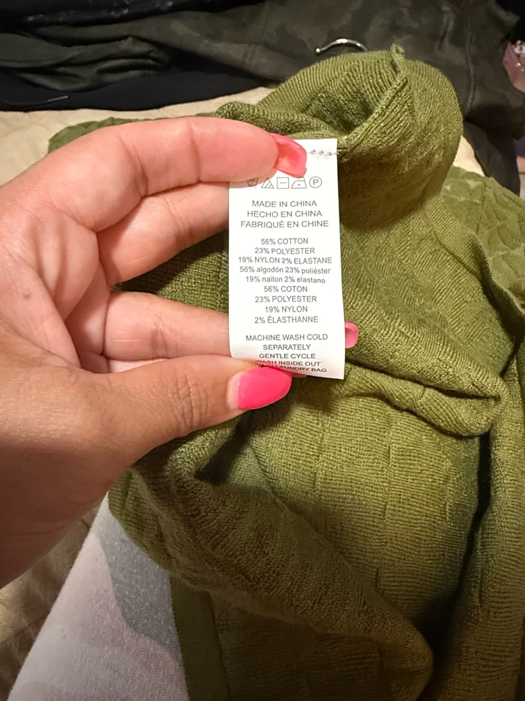 Michael Kors Smoky Olive Knit Top - Size XS image indicator(4)