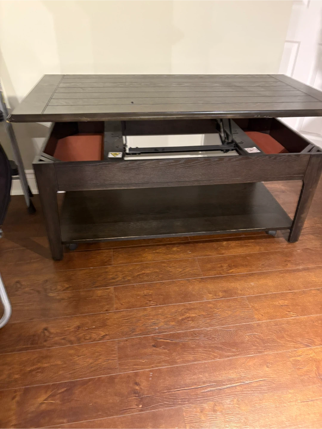 Lift Top Coffee Table - Dark Brown - photo 2