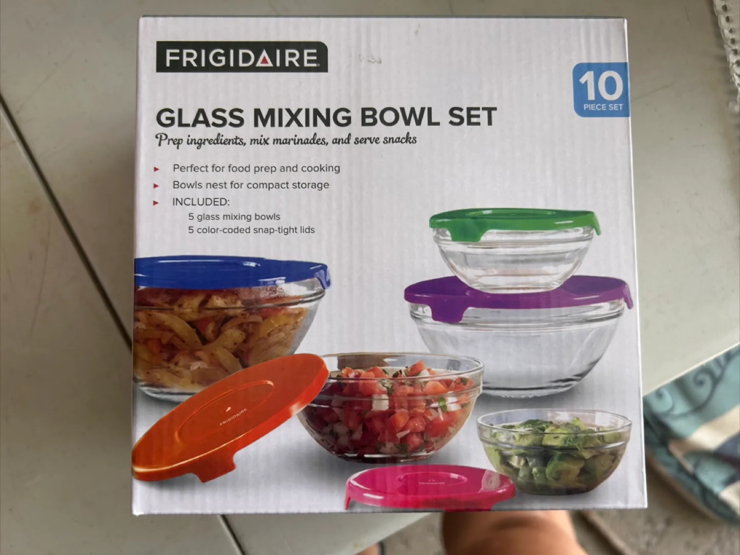 Frigidaire Glass Mixing Bowl Set - 10 Piece thumbnail