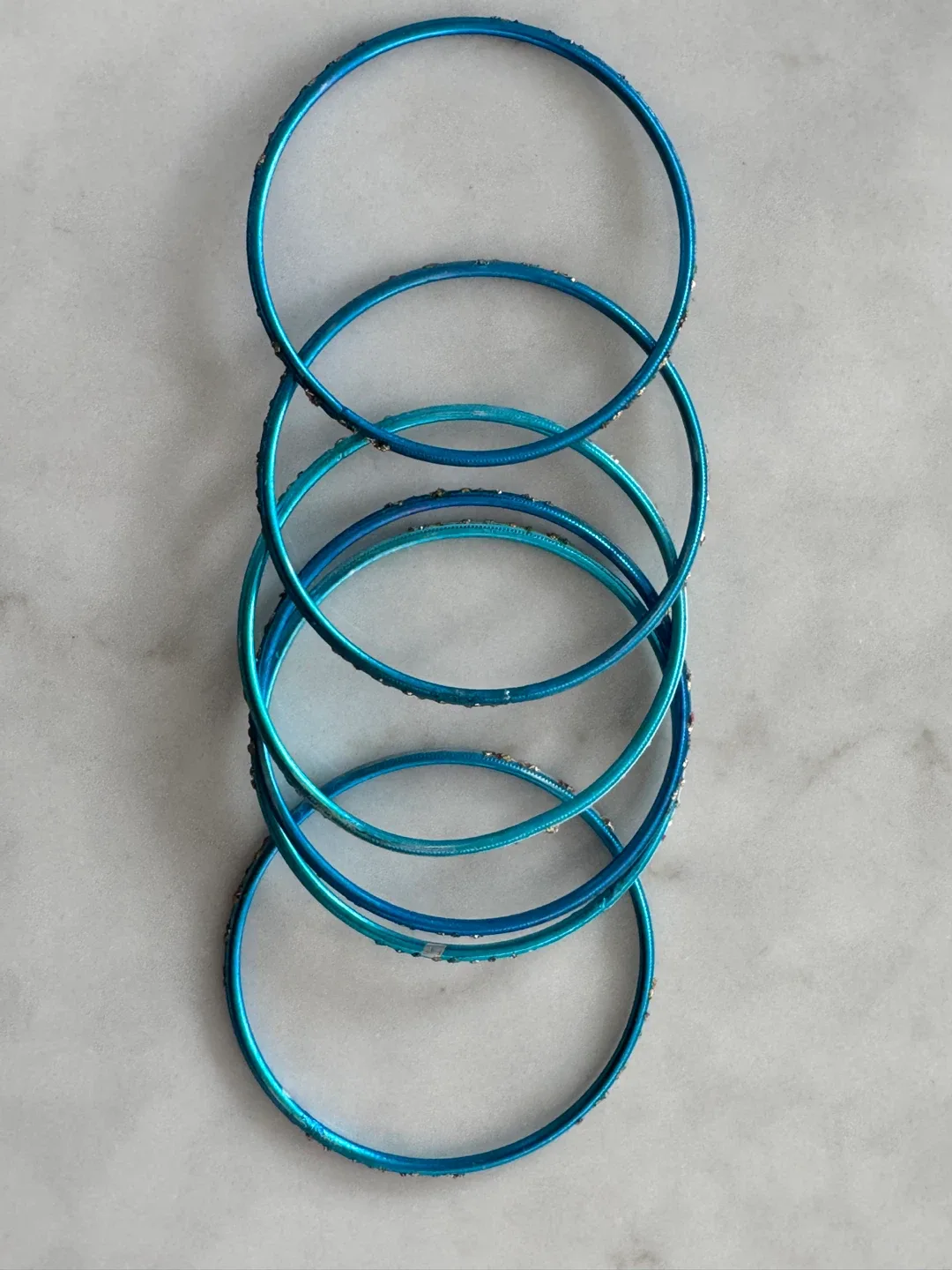 Set of 6 Blue Bangles thumbnail