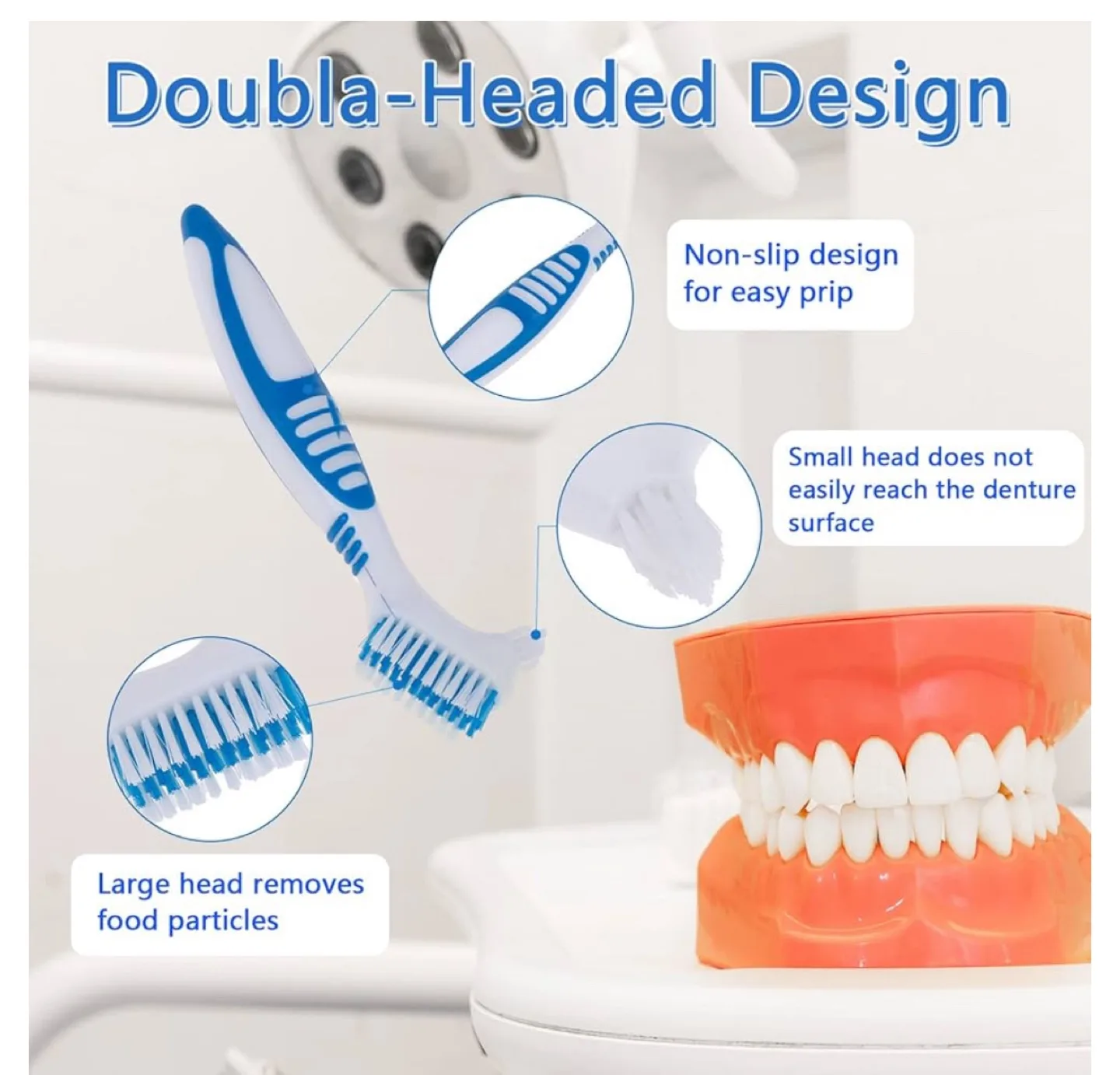 Denture Toothbrushes - Double Sided Brush image indicator(4)