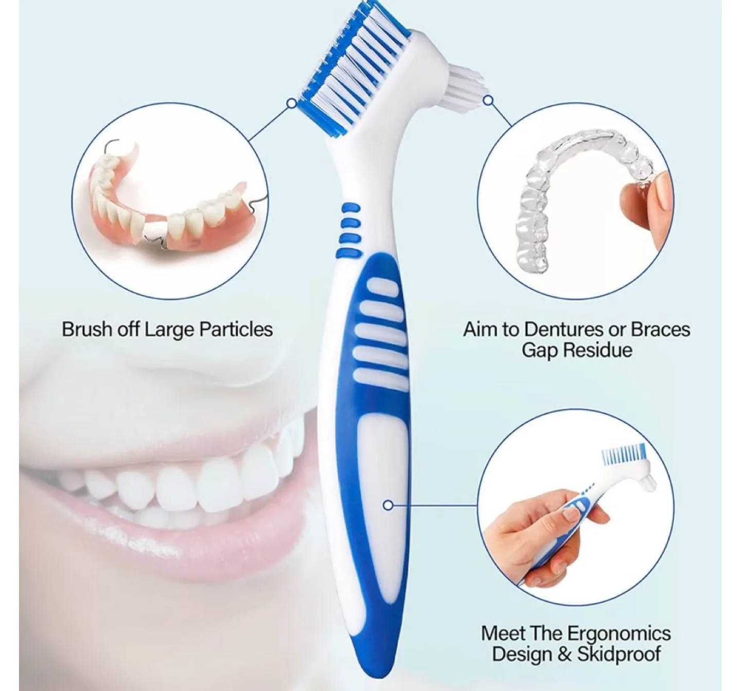 Denture Toothbrushes - Double Sided Brush image indicator(5)