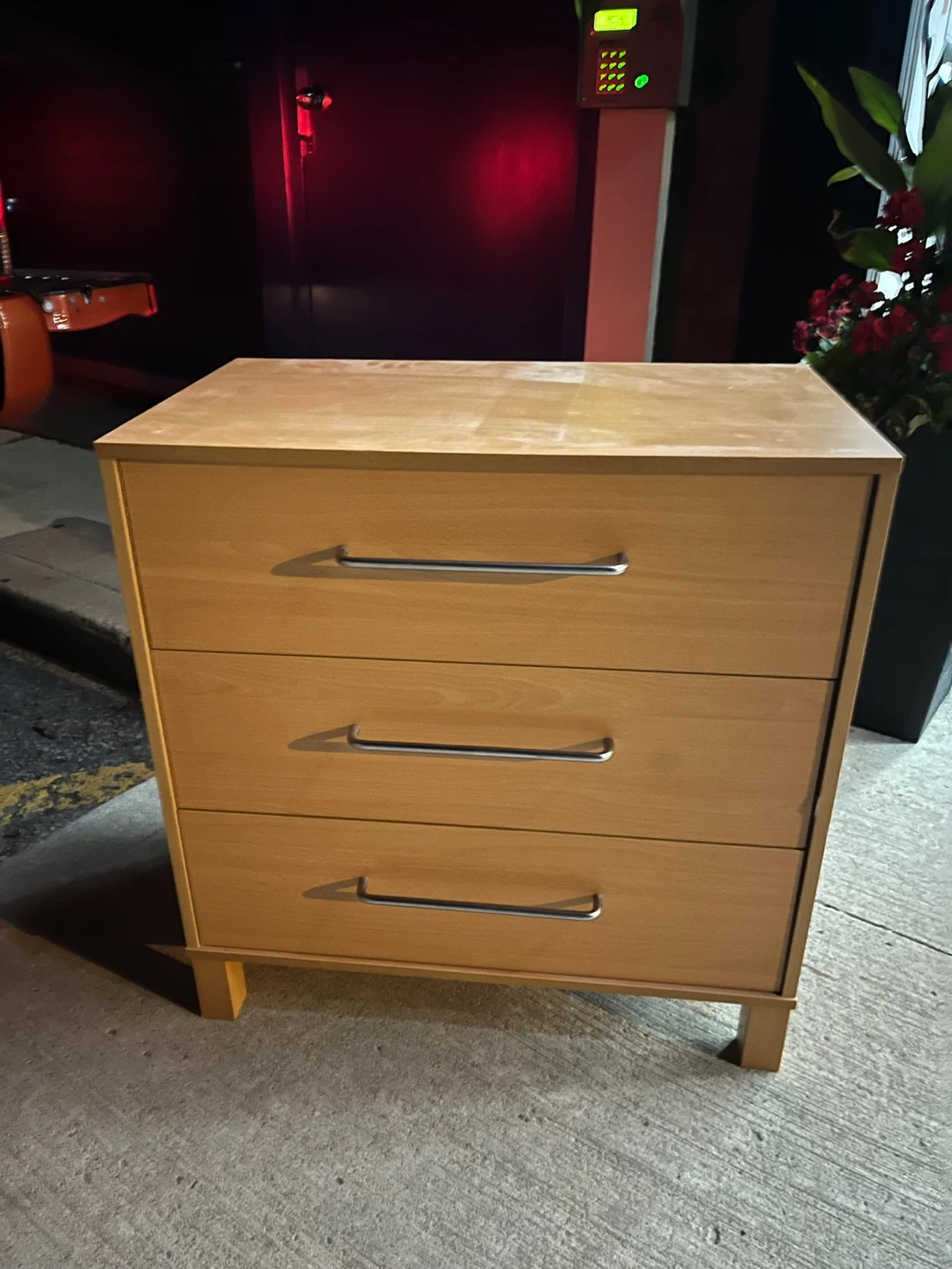 Wooden 3-Drawer Dresser