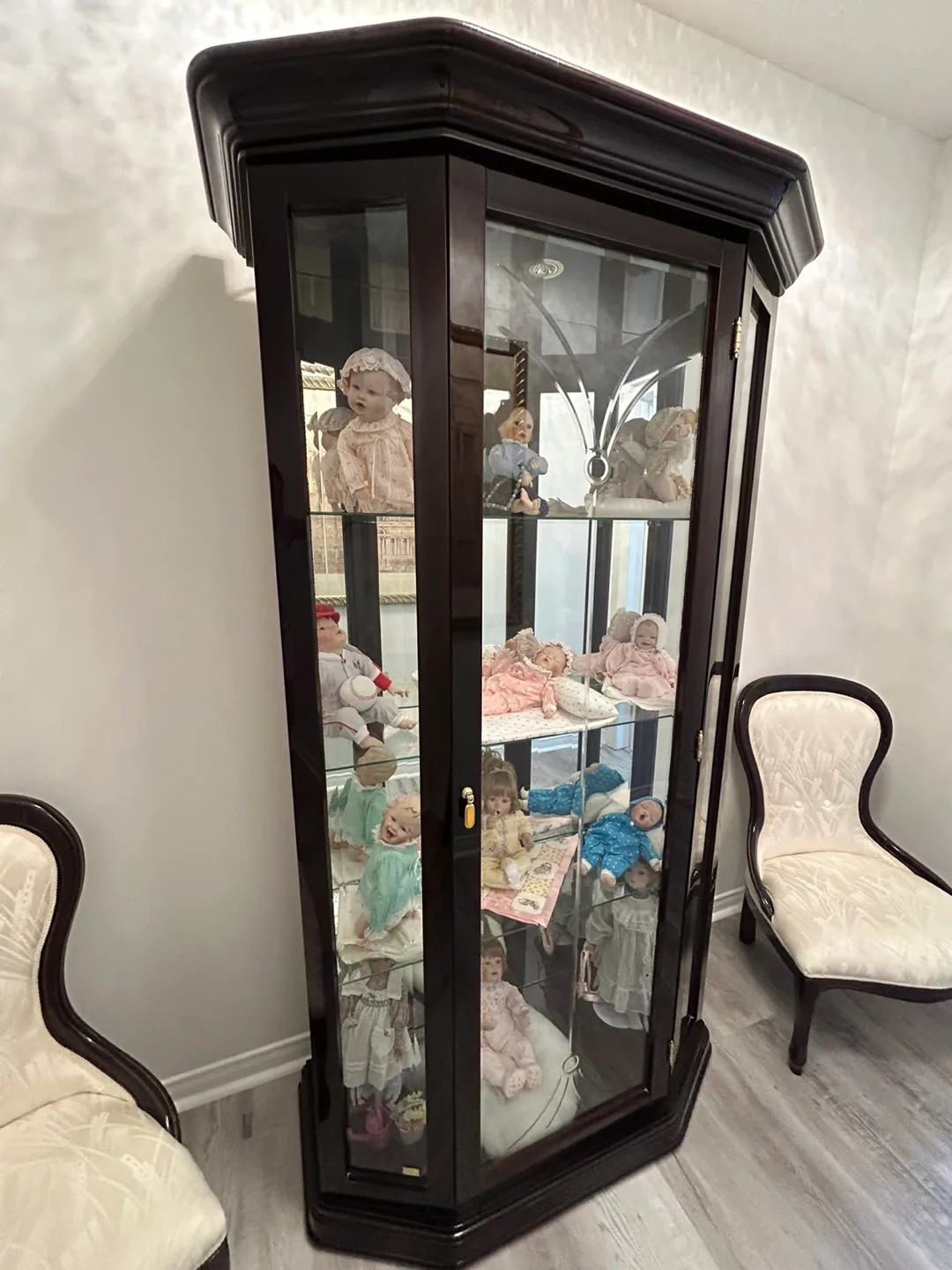 Dark Brown Curio Cabinet thumbnail