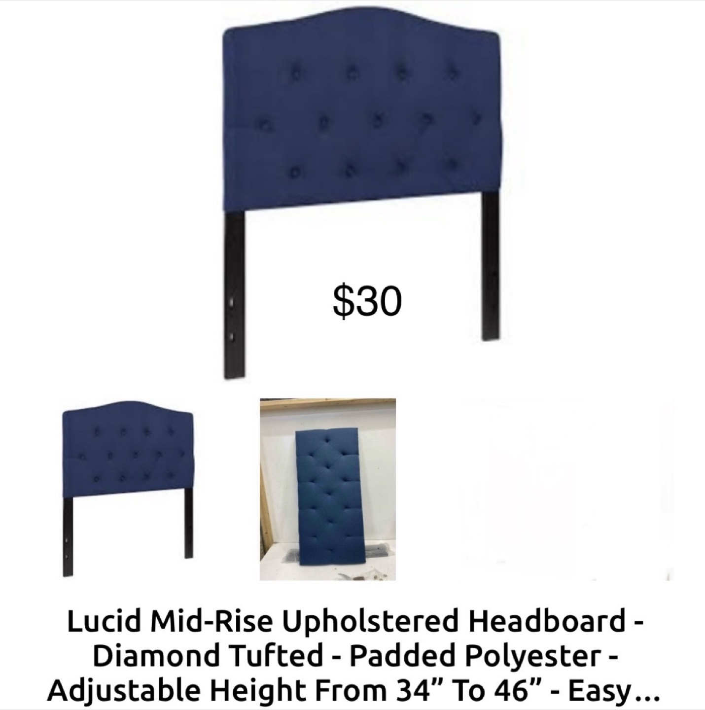 Lucid Mid-Rise Upholstered Headboard