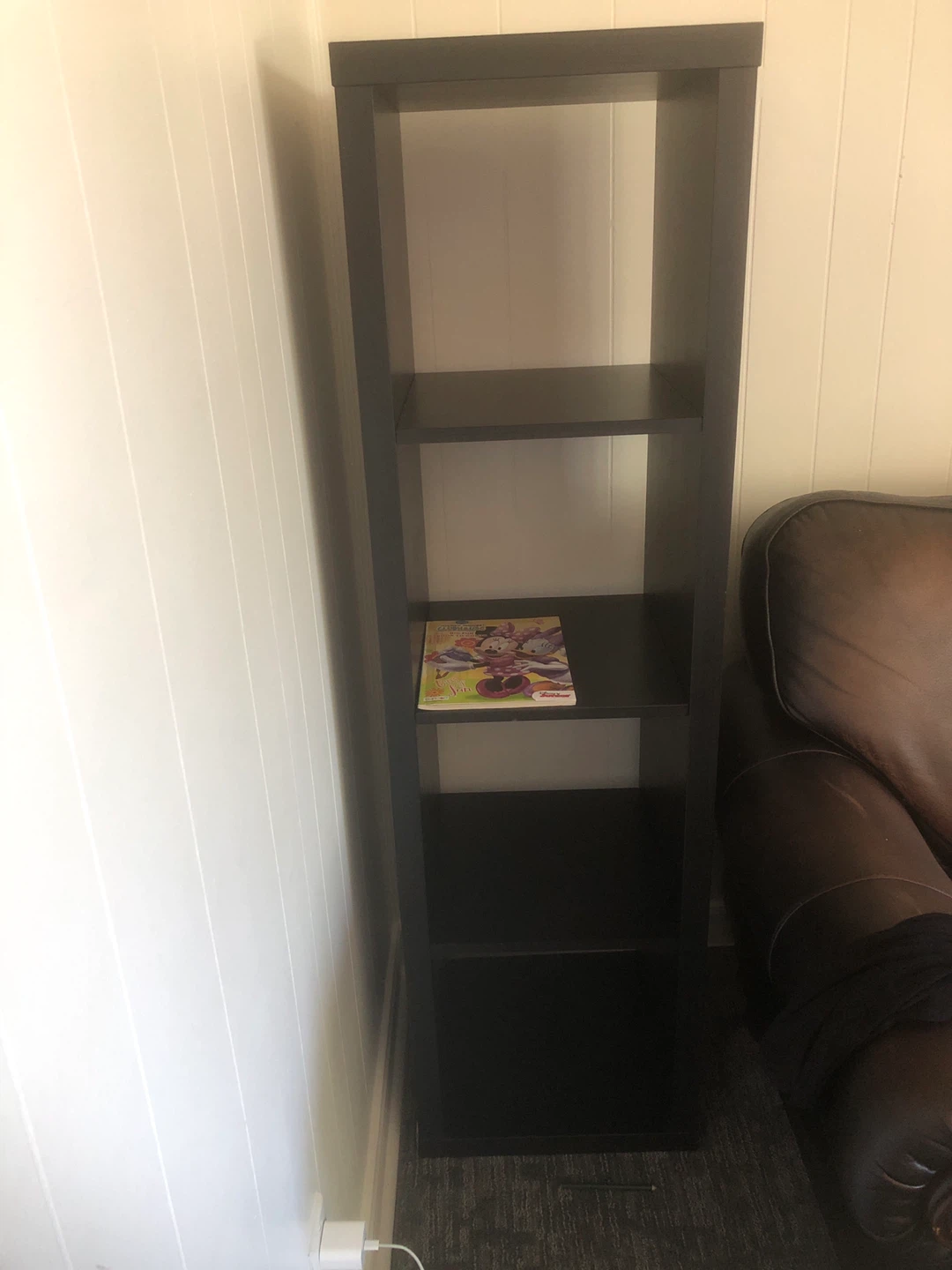 Black Tall Narrow Bookshelf - photo 2