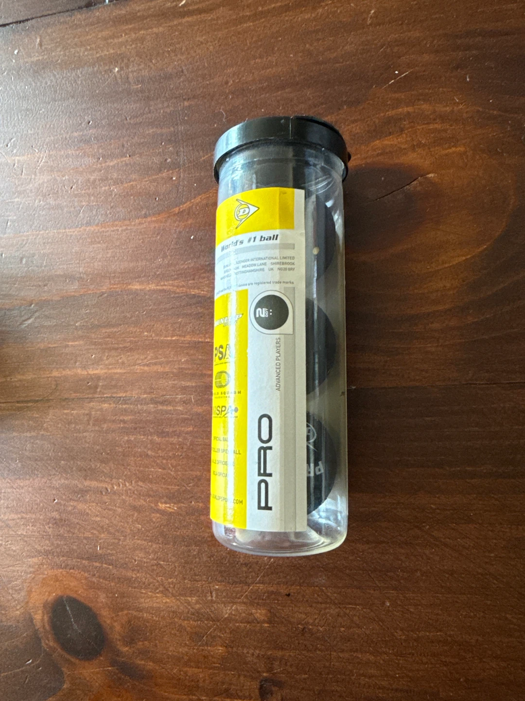 3 pack of unused Dunlop Pro Squash Balls
