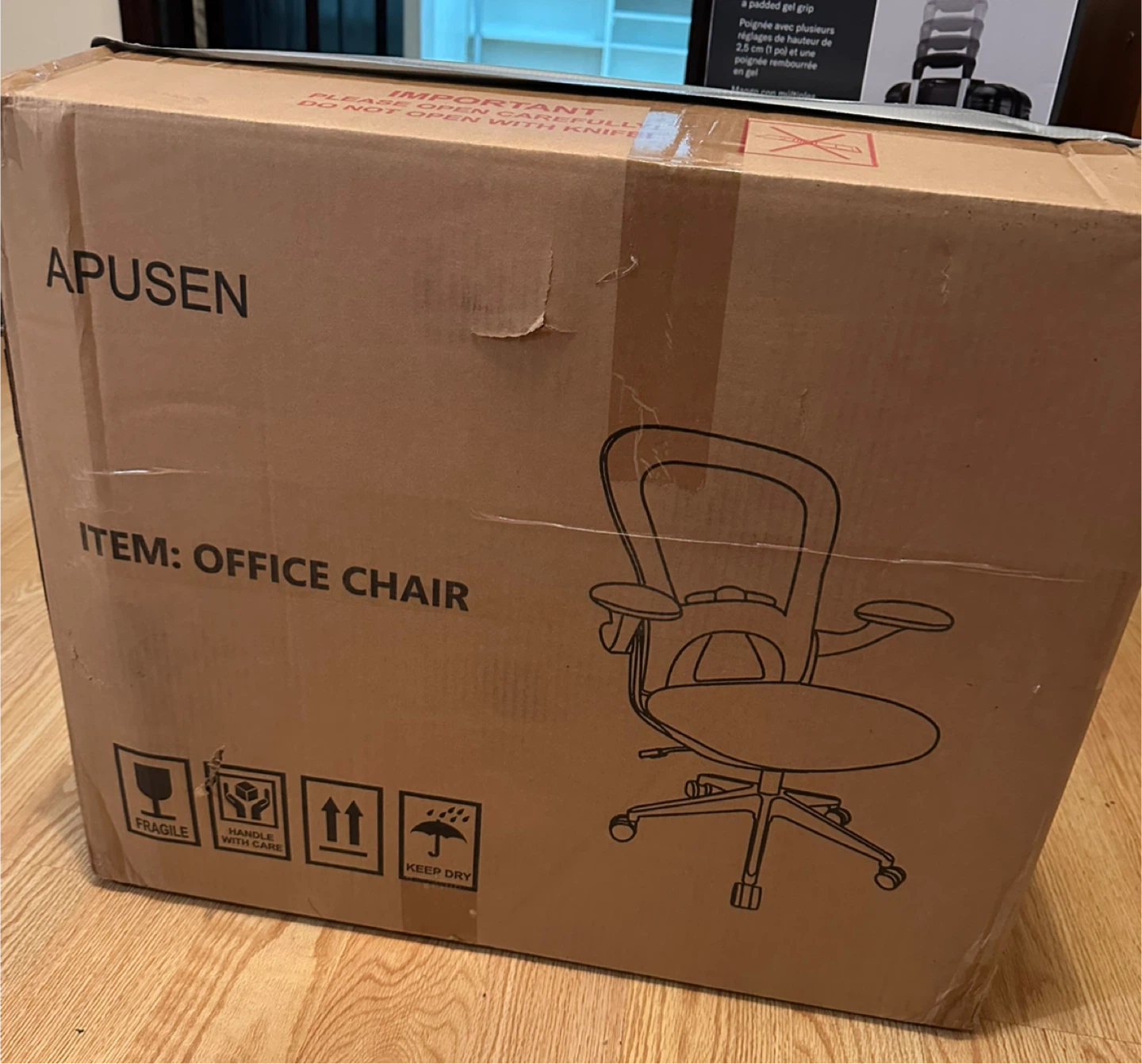 Apusen Ergonomic Home Office Desk Chair - Black