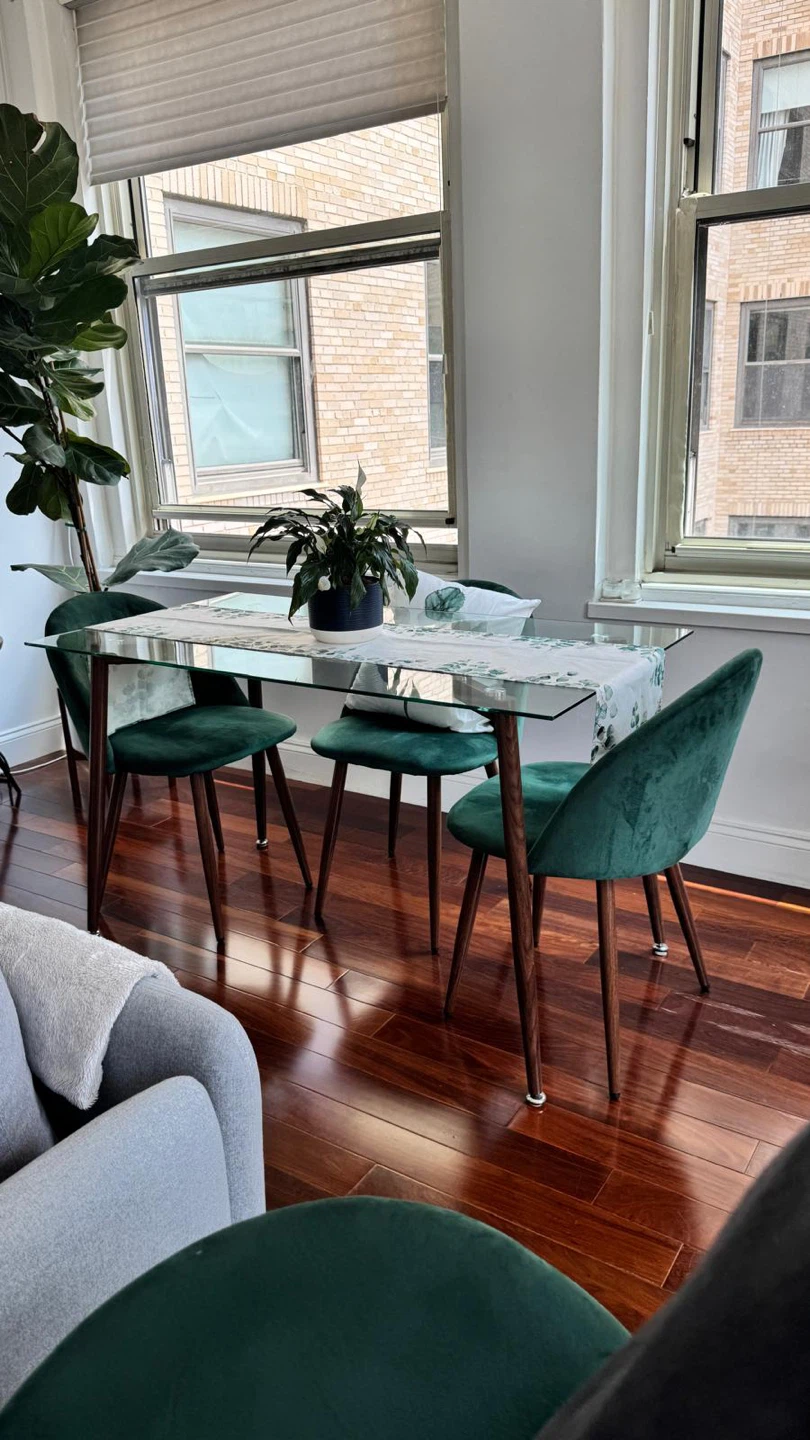 Glass & Metal Table + 4 Chairs – Pickup Only - photo 4
