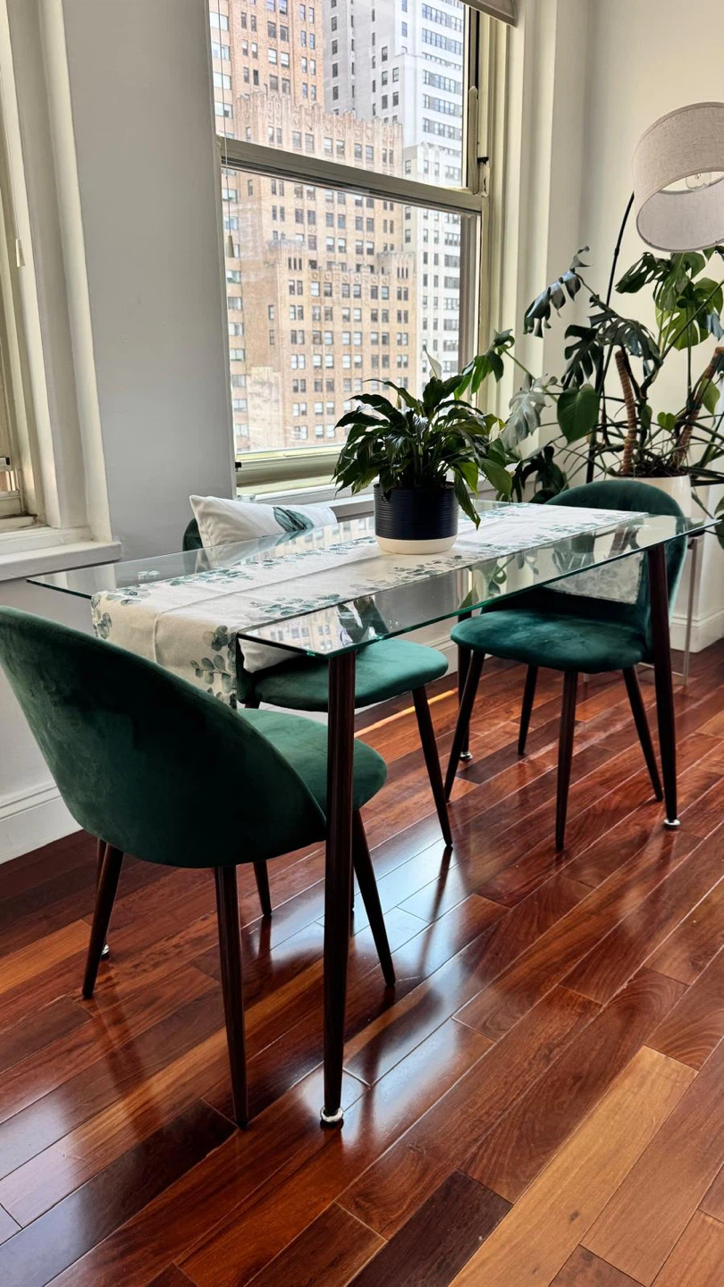 Glass & Metal Table + 4 Chairs – Pickup Only - photo 5