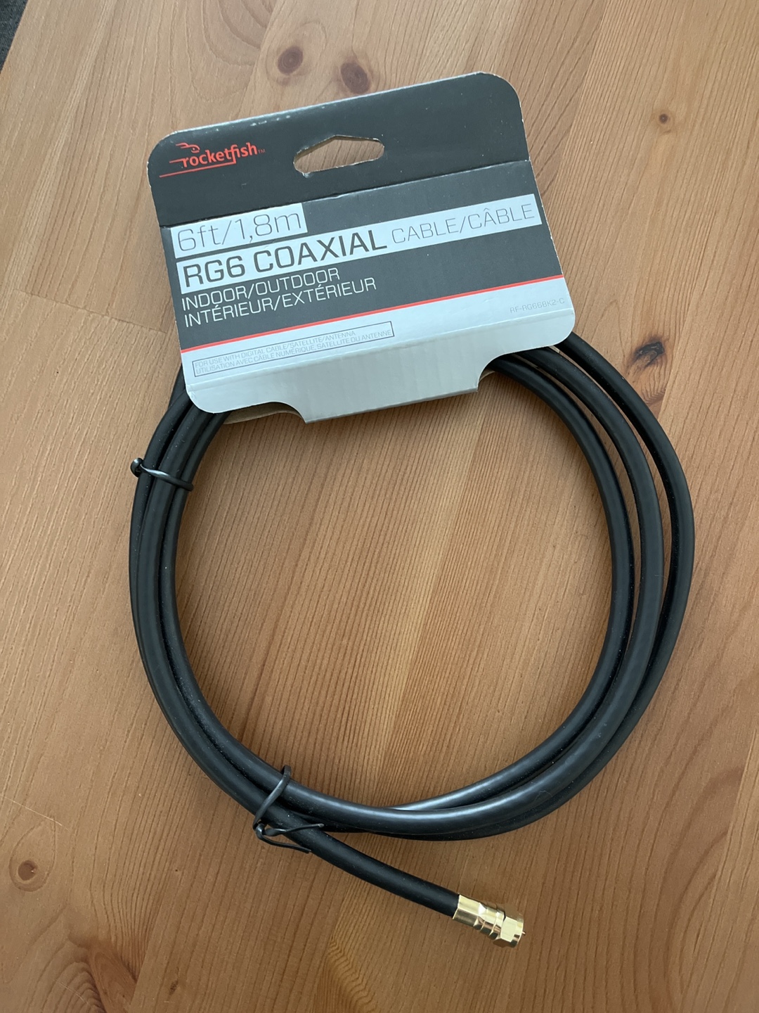 Rocketfish 6ft RG6 Coaxial Cable - New